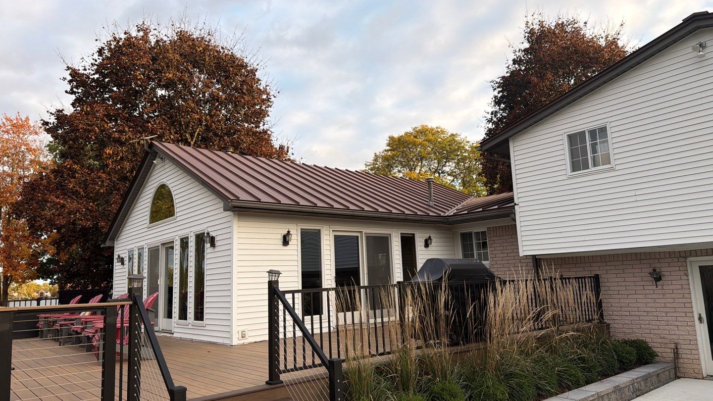 Roof Replacement using MS Standing Seam Roof Western Rust by 180 Contractors