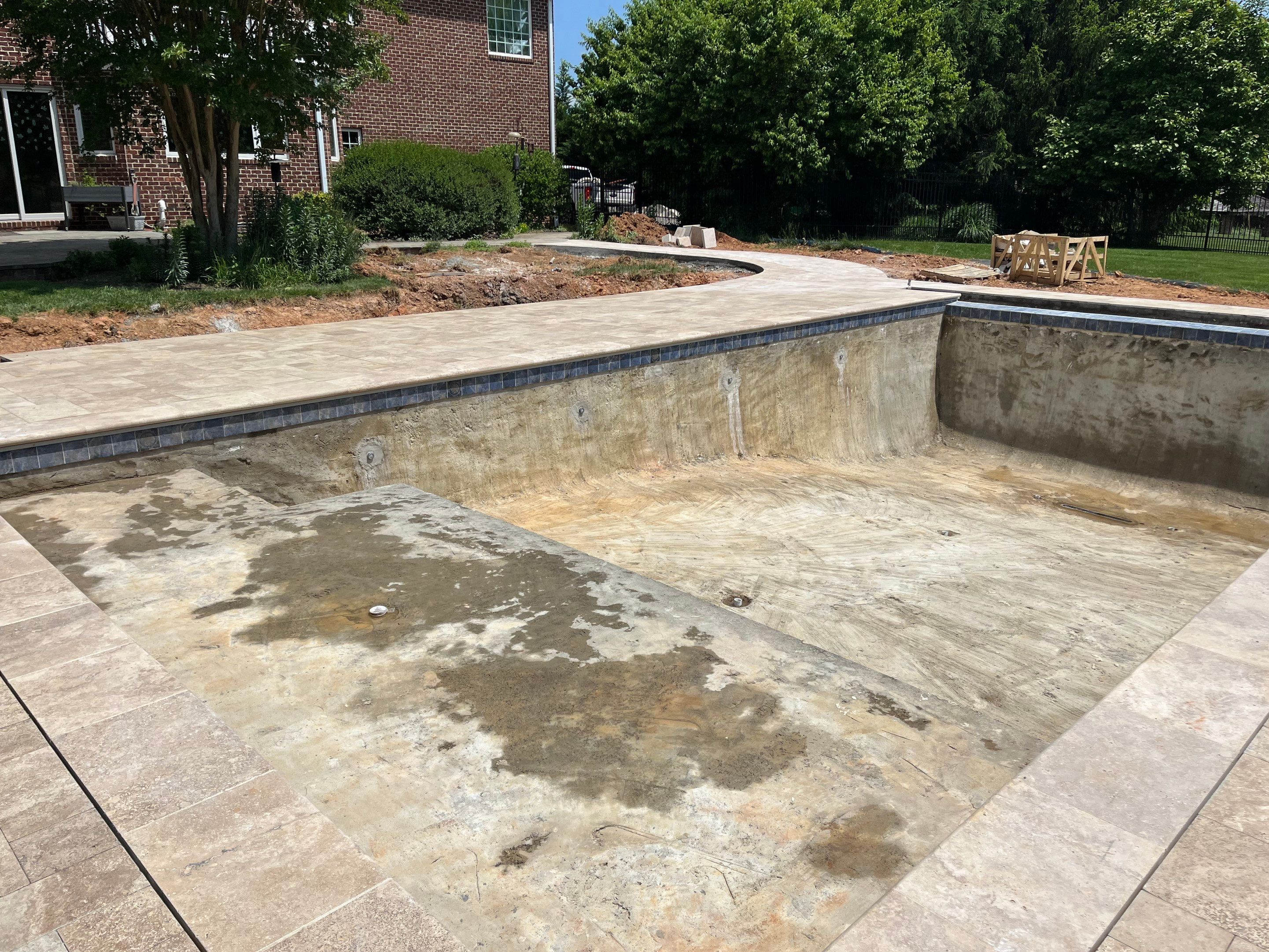 Gunite Pool w/ Raised Waterfall and Autocover  by Elysium Pools