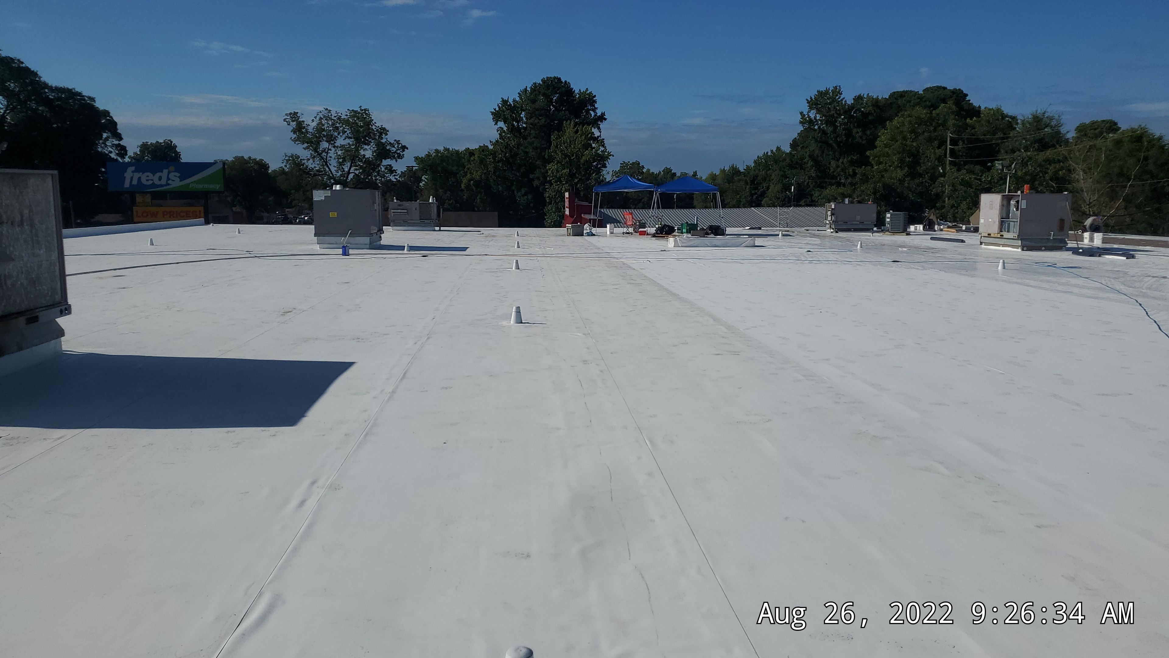 Commercial Roofing Installation using 50 mil PVC by Hostetler Roofing