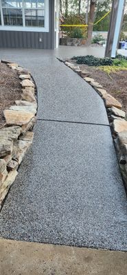 Porch, Garage, & Sidewalk using Custom Creekbed Blend