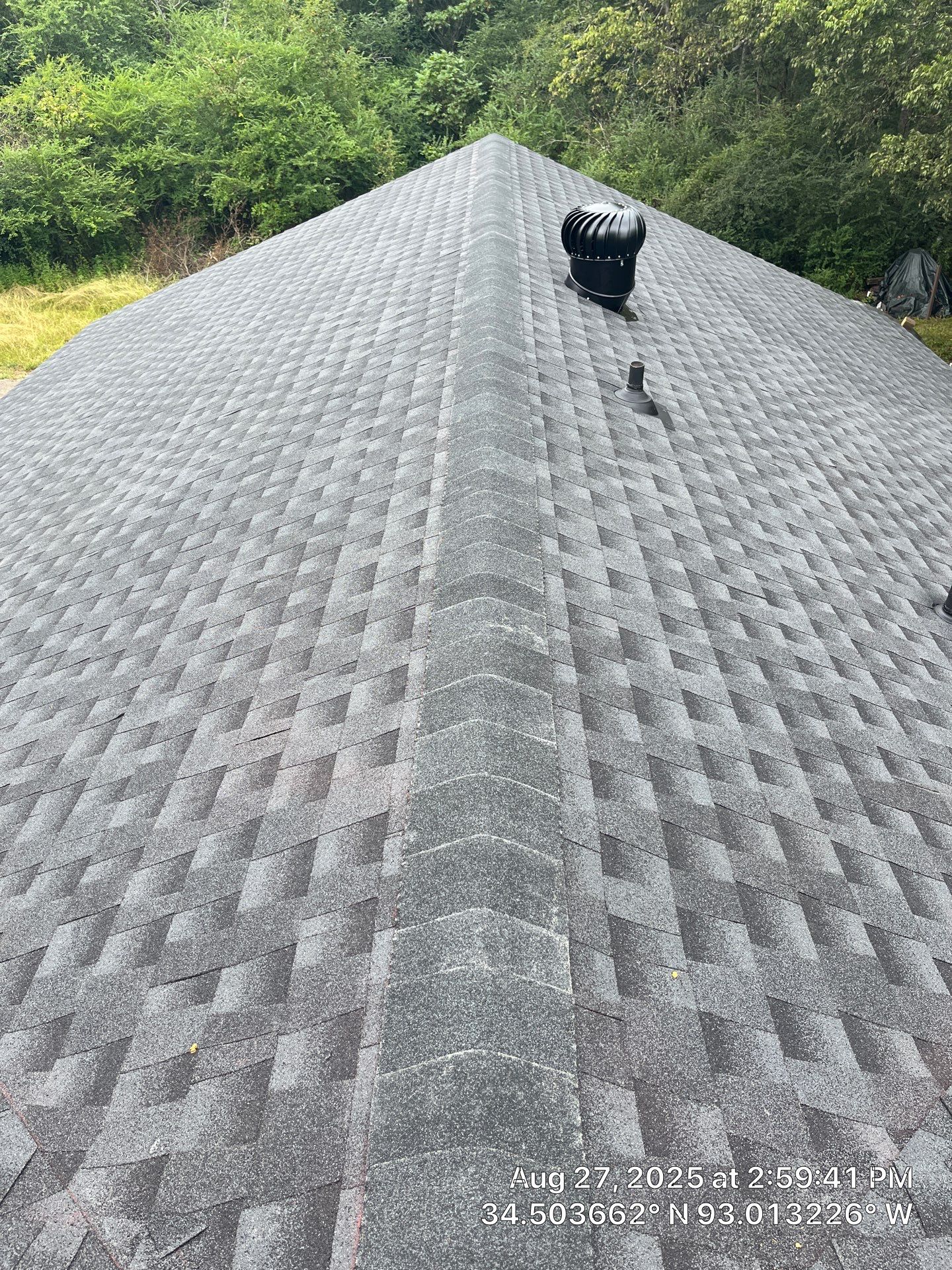 GAF Timberline HDZ Roof Replacement on Brick Home in Hot Springs by Temple Roofing and Exteriors