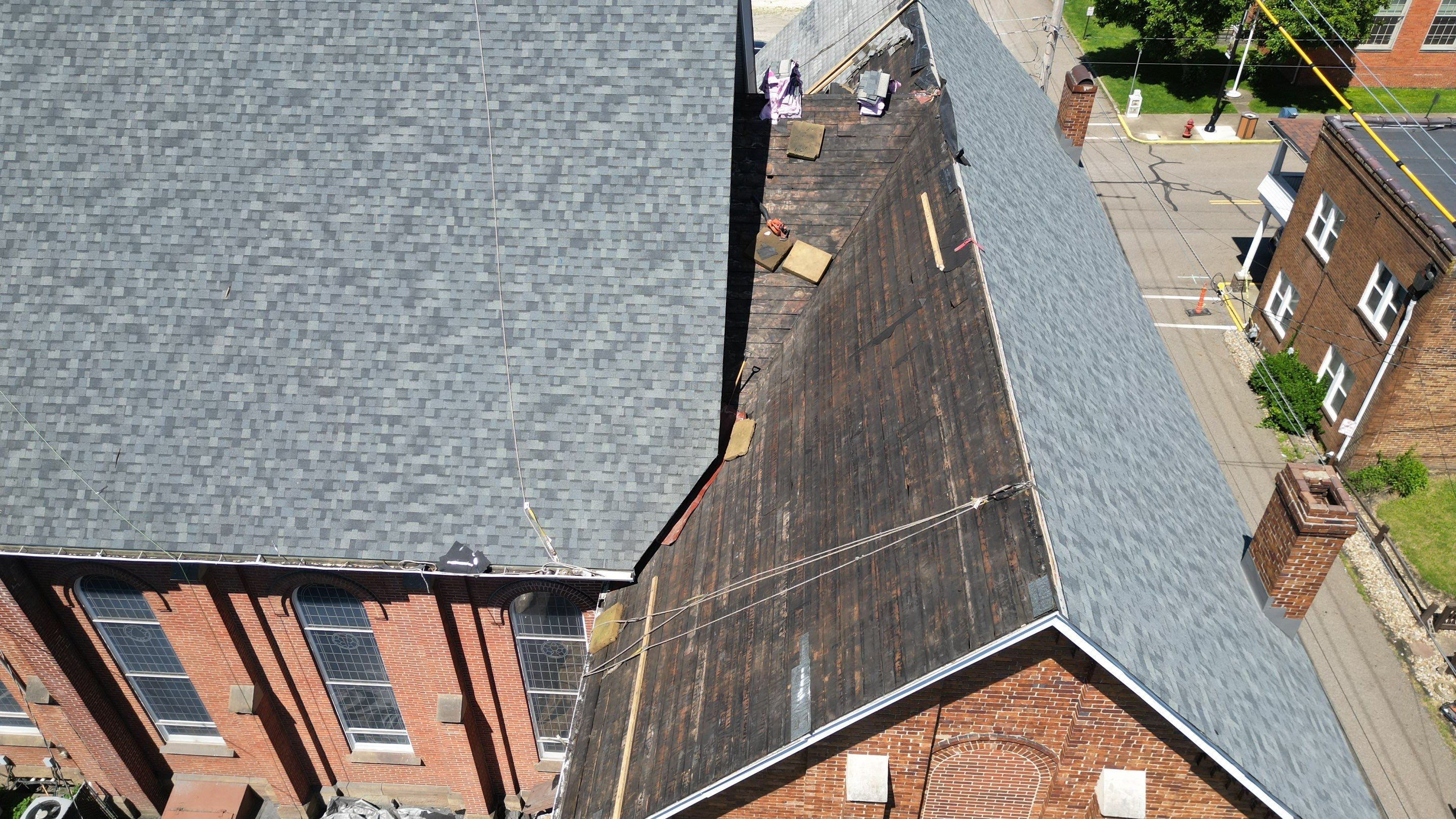 Commercial Roofing Installation using Duration Series Shingles - Estate Gray by RoofX 