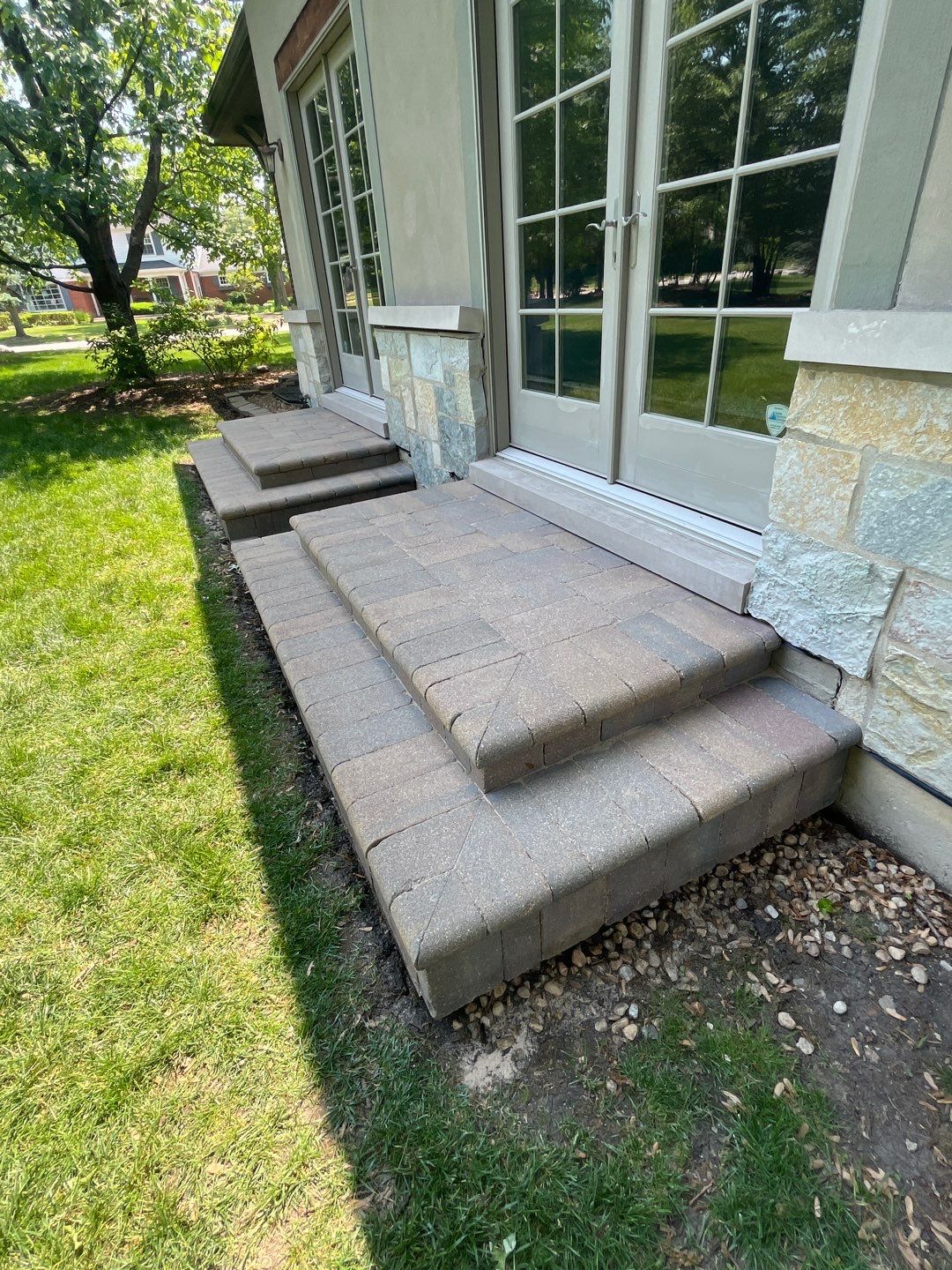 bluestone using Algaecide, soft wash soap by Northern Power Washing LLC.