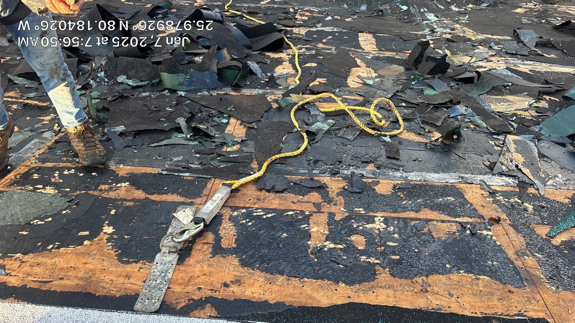 COMMERCIAL REROOF 24 GUAGE MEDIUM BRONZE 1-1/2" MECHANICAL SEAM "ZEBRA METHOD" by Earl W. Johnston Roofing LLC