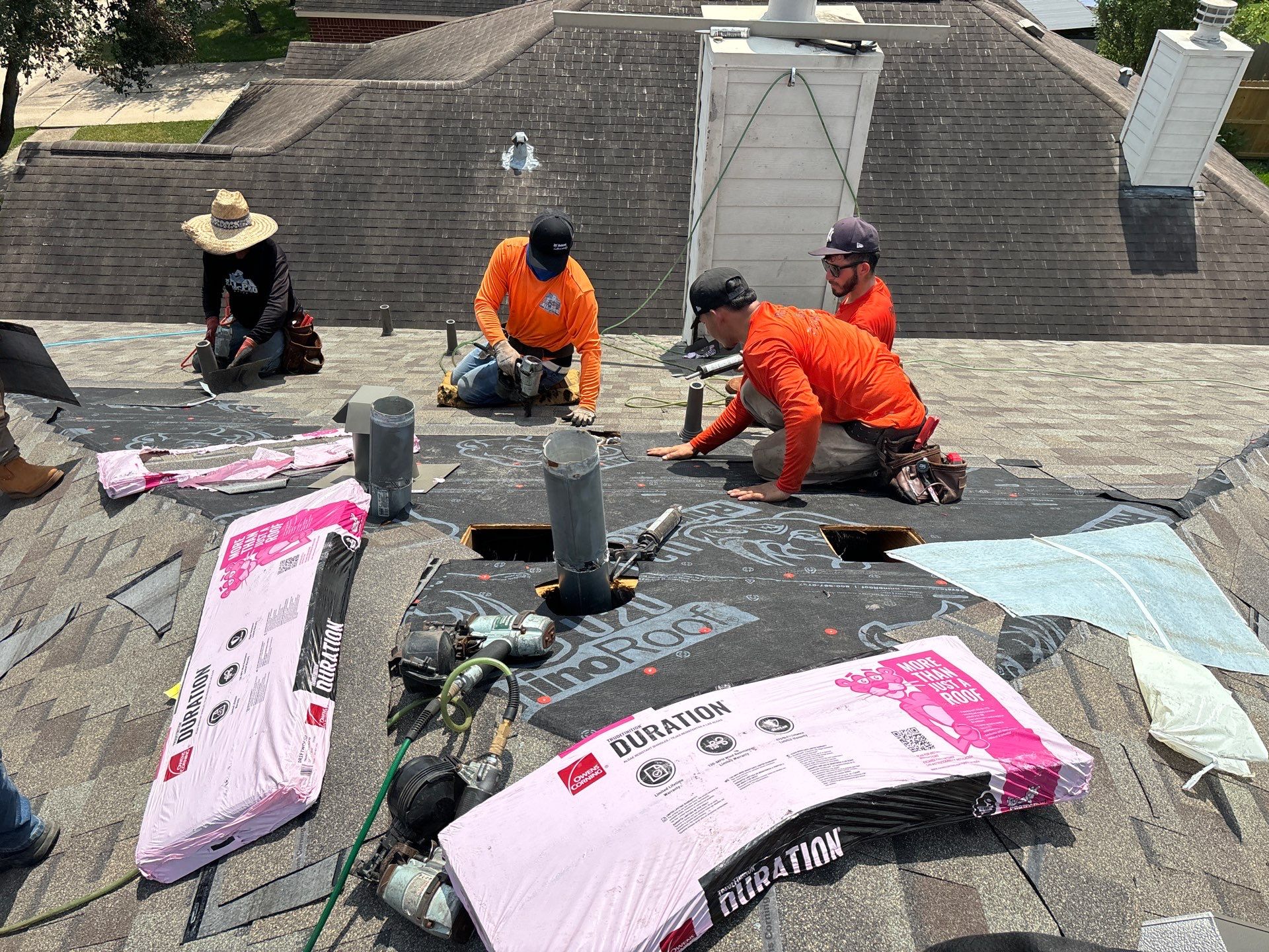 Residential Roofing Installation using Owen's Corning Duration (Lifetime) Shingles by Roof Repair Company
