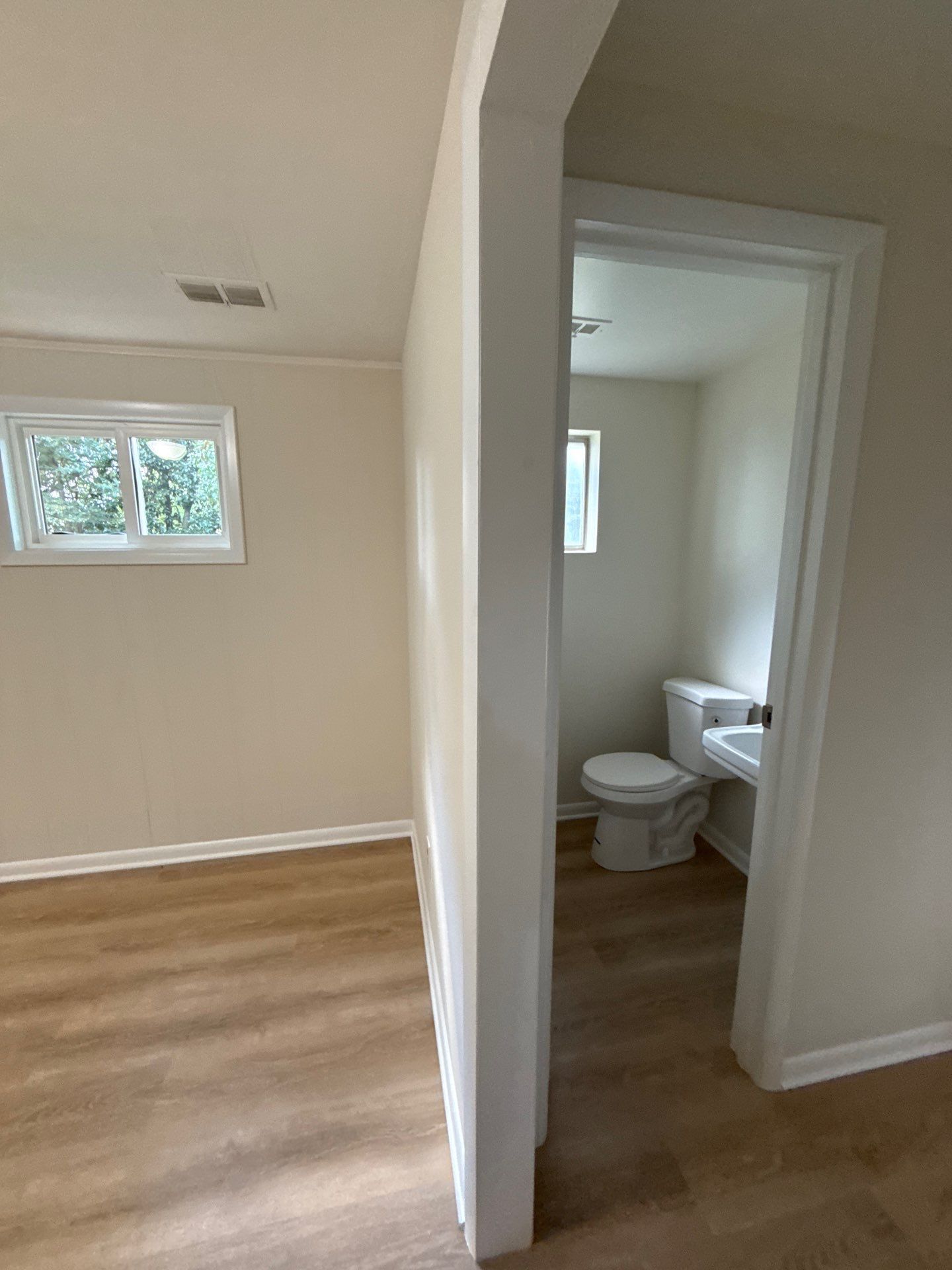 Half bathroom conversion to full bathroom  by Jesus Master Handyman LLC 