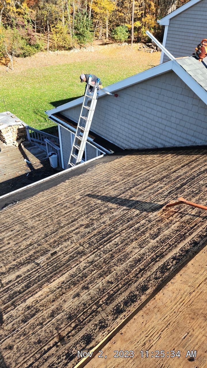 Residential Roofing Installation using Owens Corning TruDefinition Estate Gray by A Plus Exterior