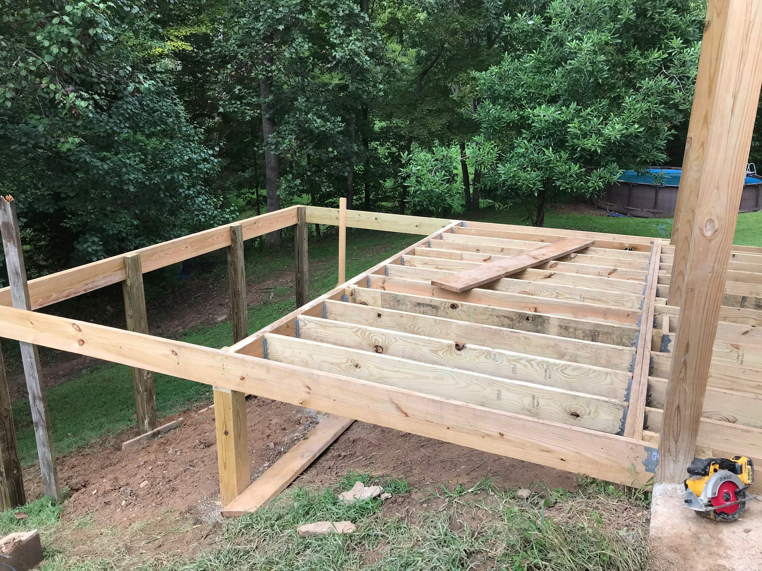 Deck Installation using Pressure Treated Lumber by Secure Construction Company Inc