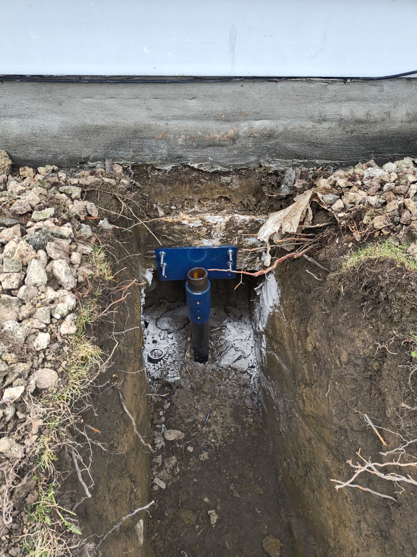 Helical Piers & Parge Coating by Toledo Basement Repair