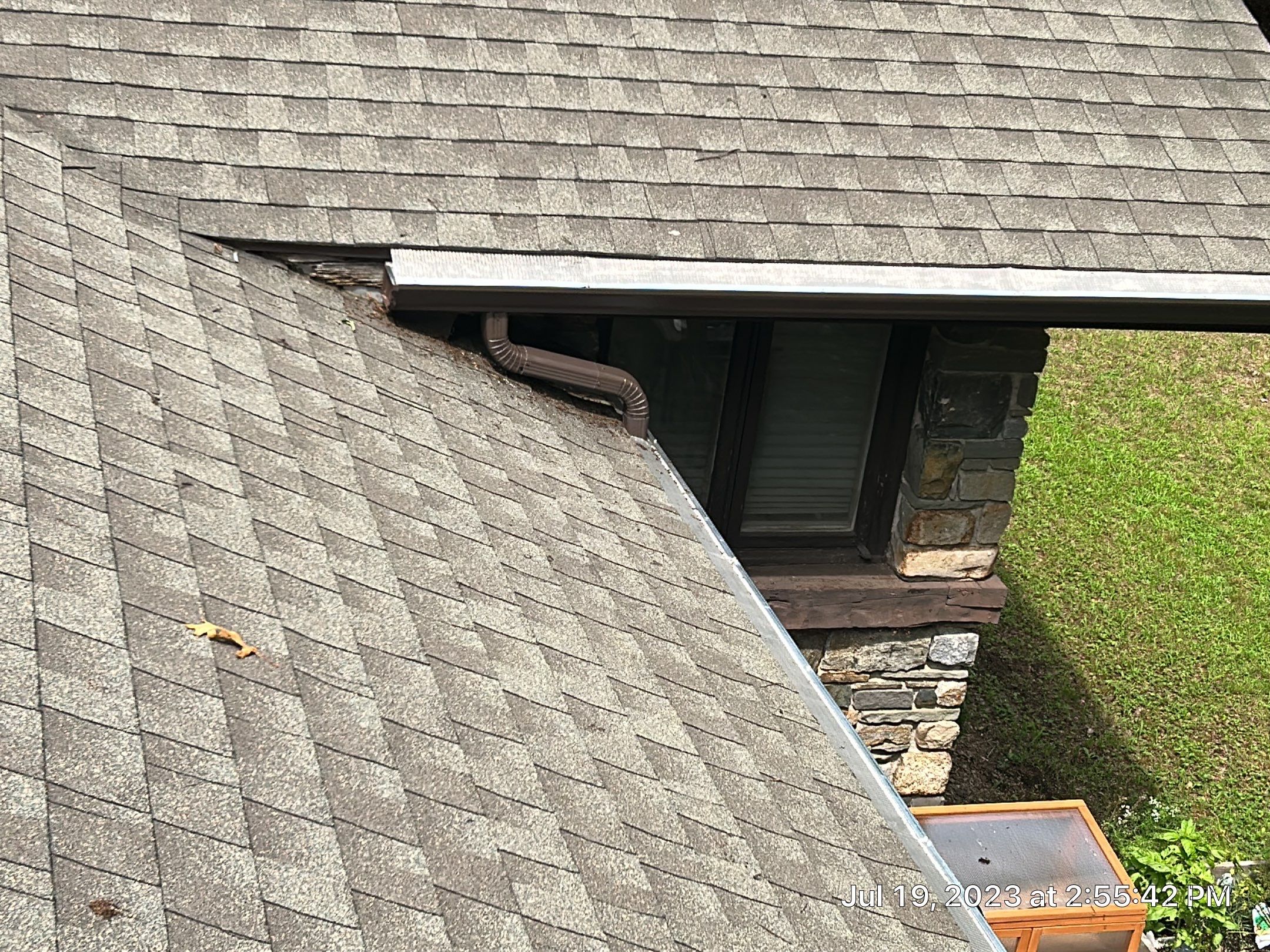 Gutter Installation using 5k Brown Gutters by A Plus Exterior