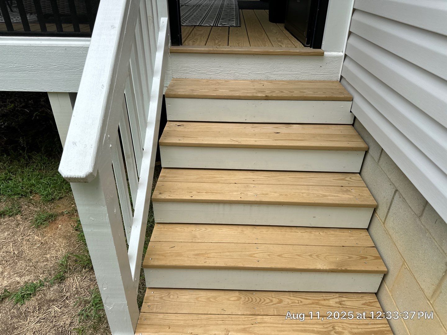 Wood Deck and Concrete Walkway using Wood and Concrete Sealant by DuraSeal