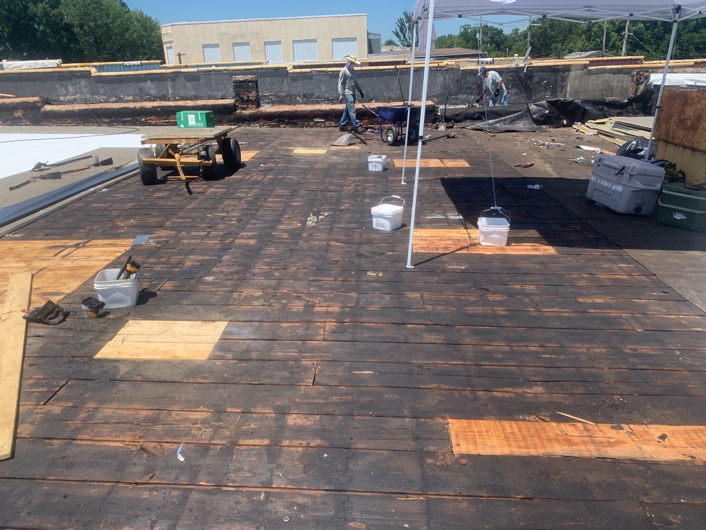 Commercial Roofing Installation in DeQueen, AR, using 50 mil PVC by Hostetler Roofing