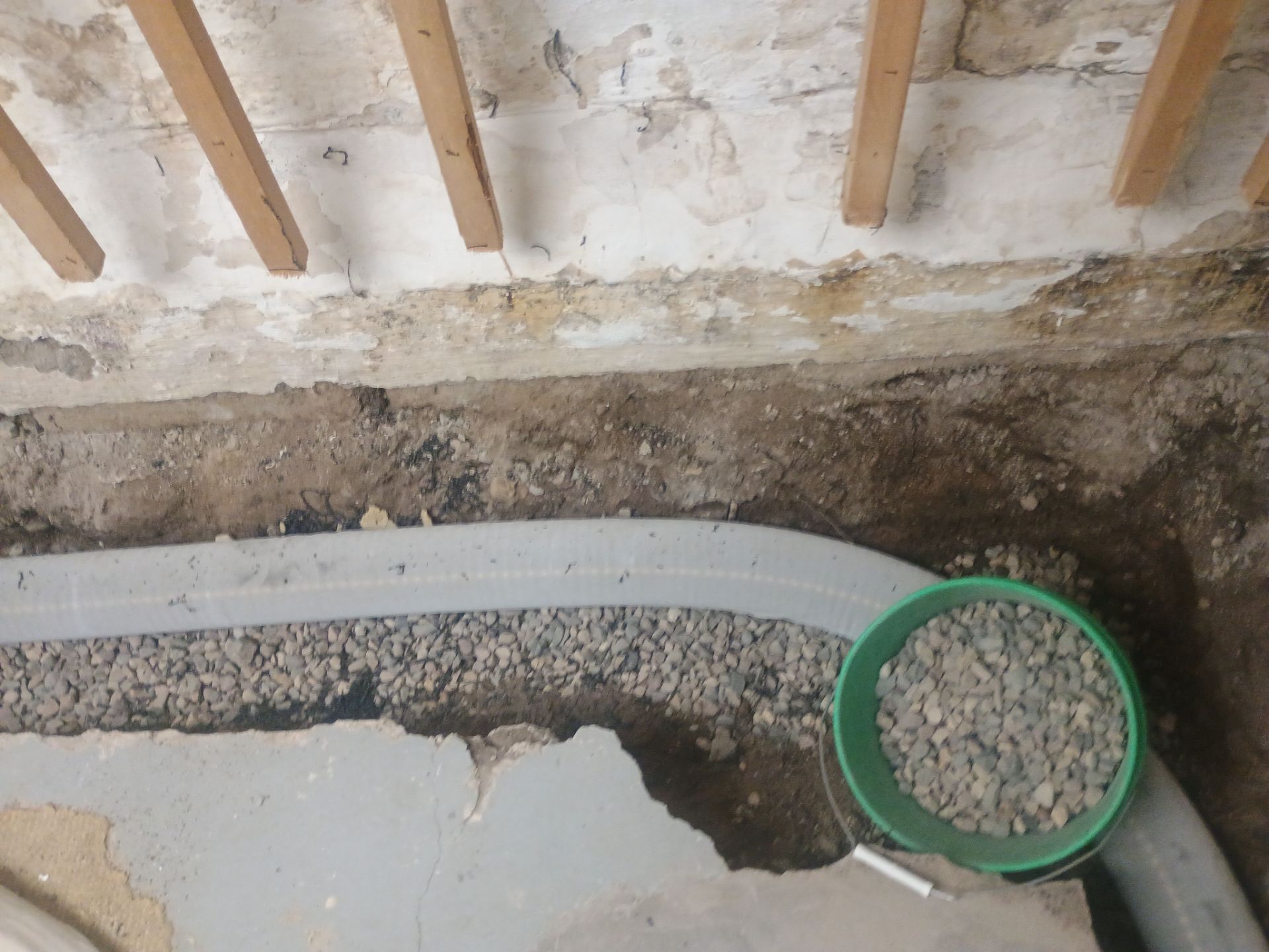 Interior Drain Tile Installation in South Minneapolis by Waterproofing Northeast
