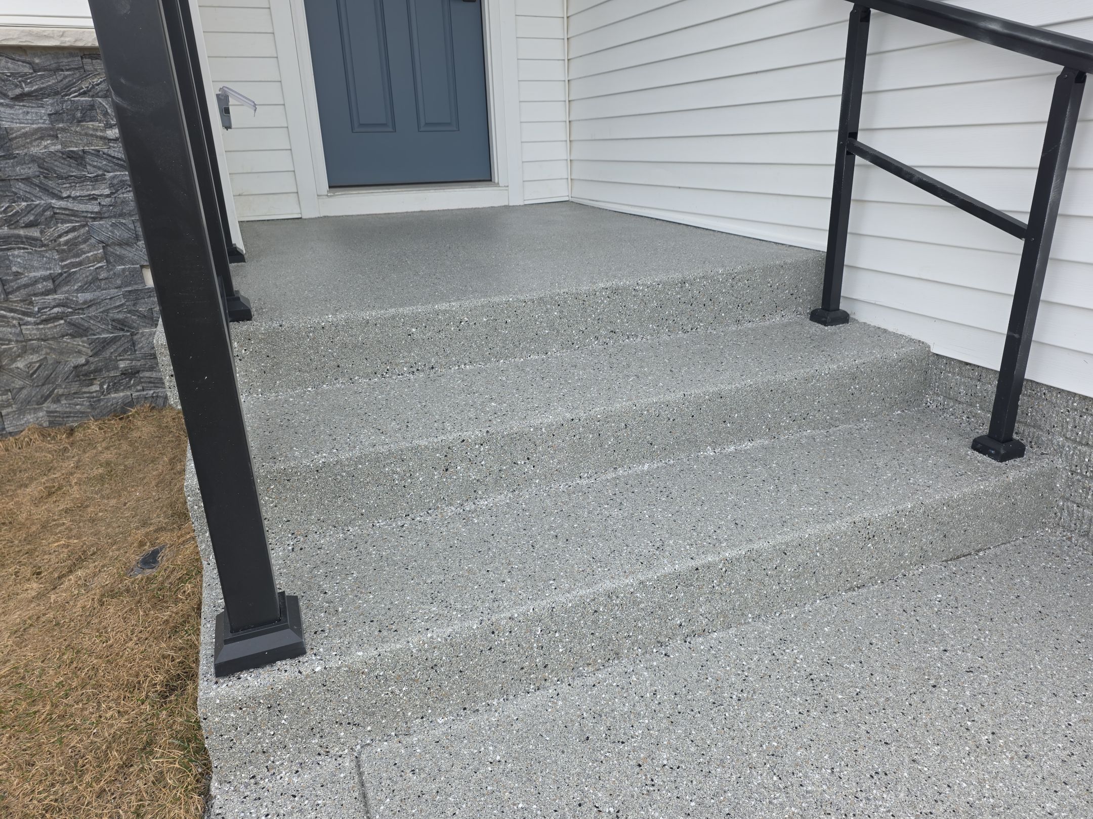 New Patio Upgrade! Transform Boring Patio Concrete To Curbside Appeal by Revival Concrete Coatings