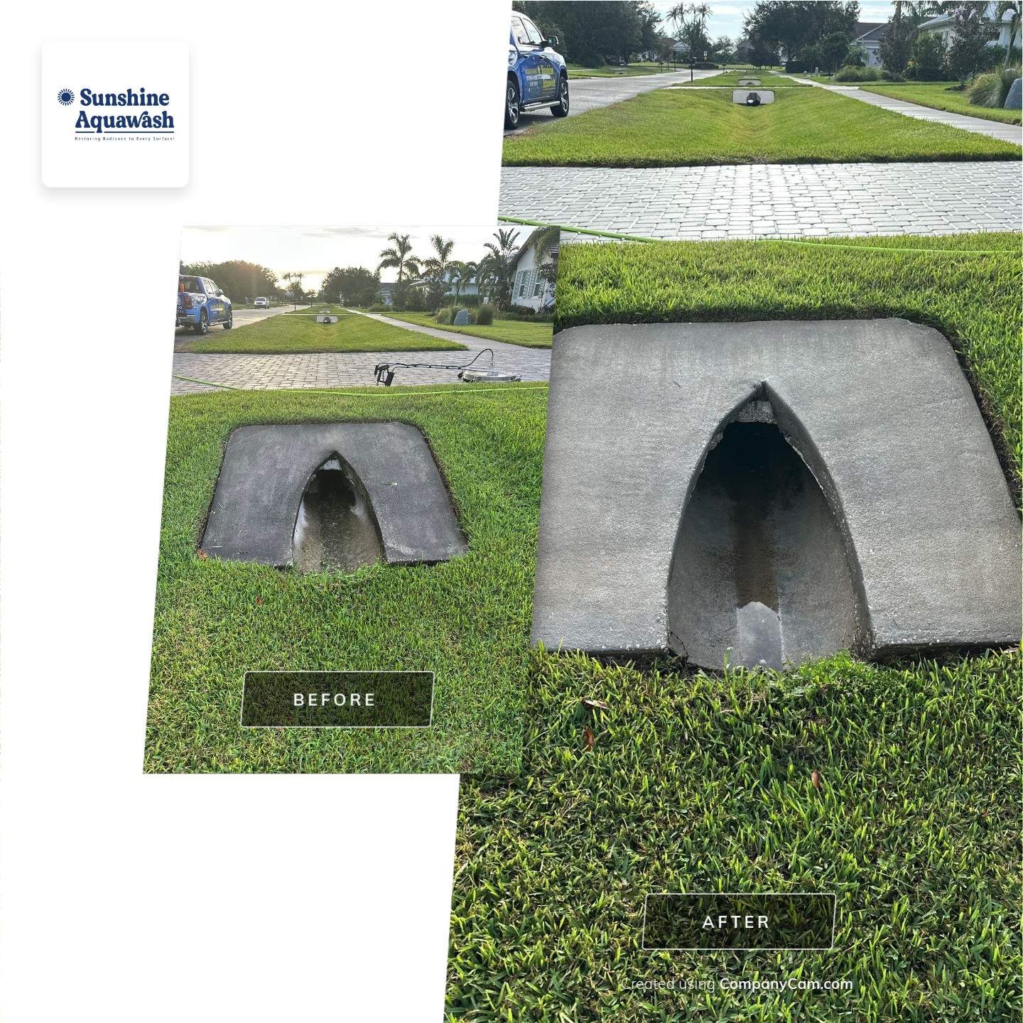 Paver Driveway, Sidewalk, and Culvert Cleaning in Winding River Community, Bradenton, FL by Sunshine AquaWash