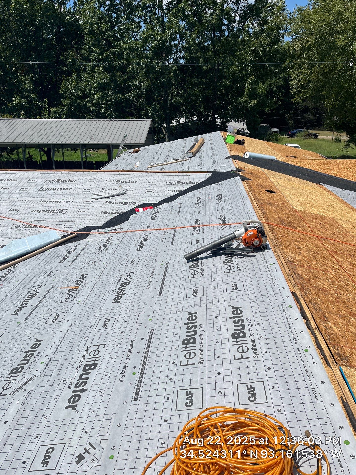 GAF Timberline HDZ Roof Replacement and Decking Repair in Hot Springs by Temple Roofing and Exteriors