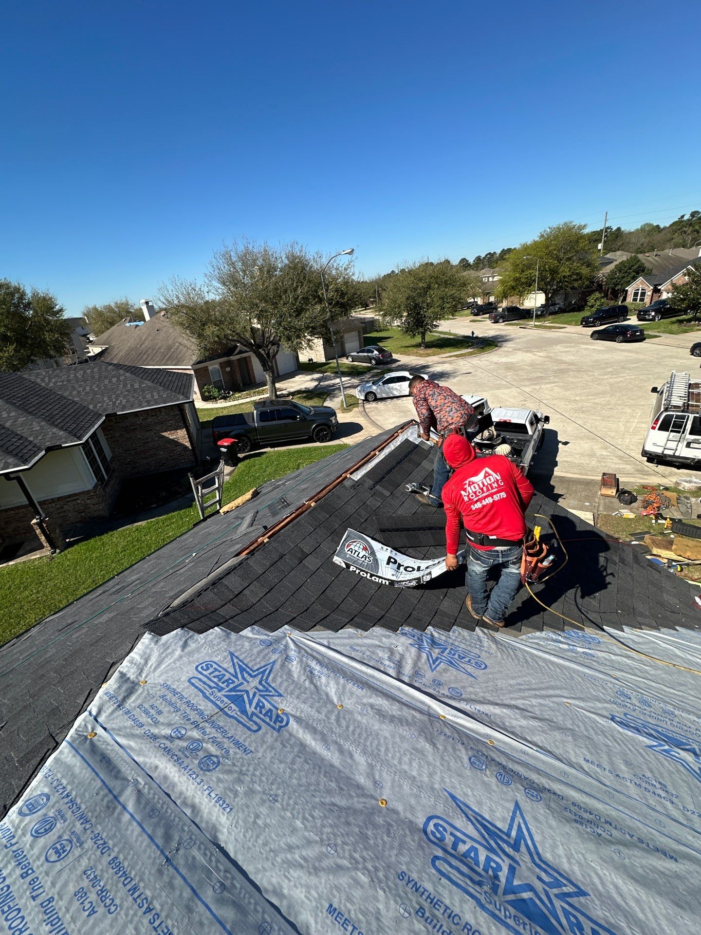 Project in Houston by Motion Roofing