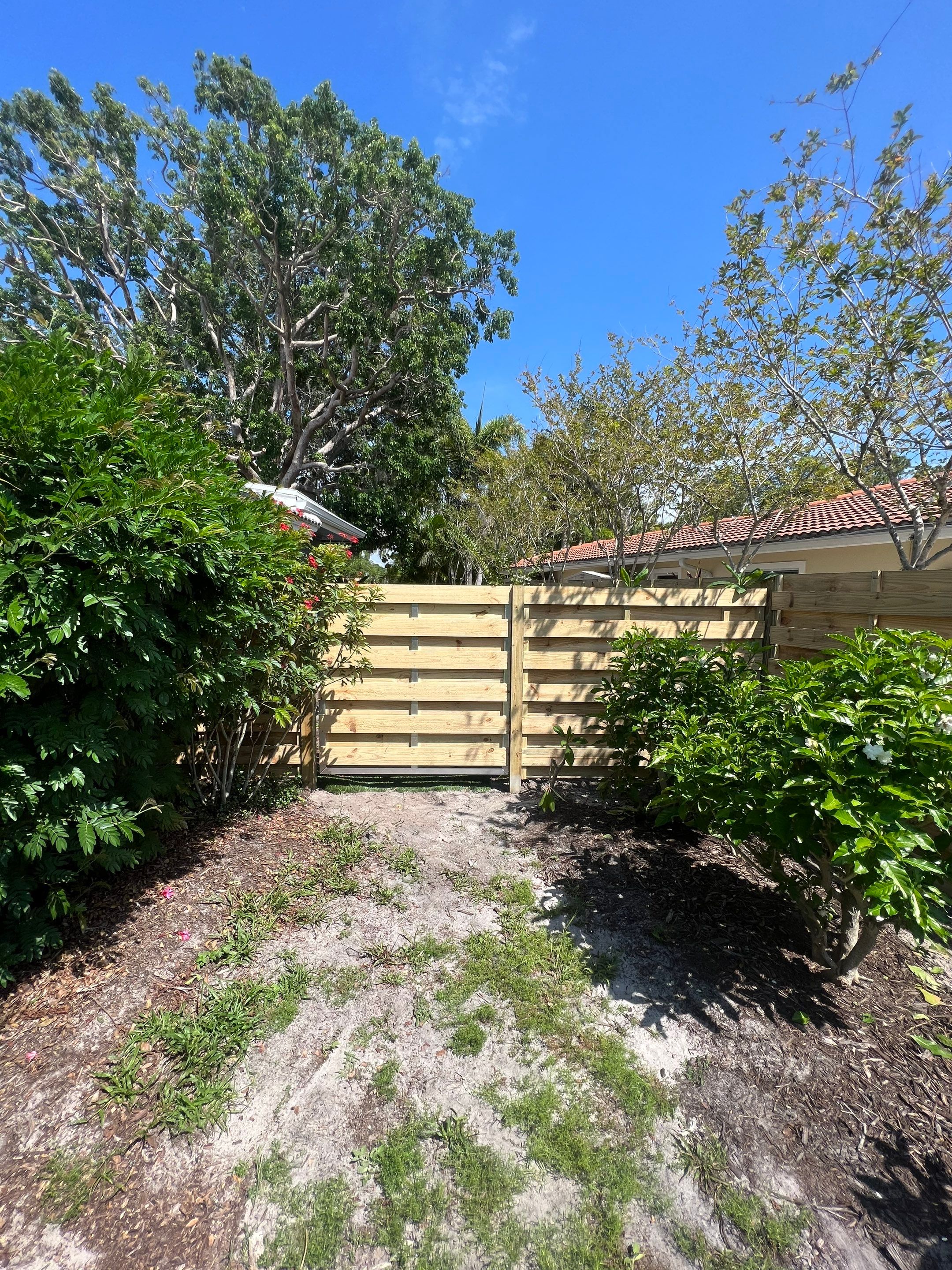 Wood Fence Installation using Wood Horizontal Shadowbox Fence by Asap fence and gates, LLC