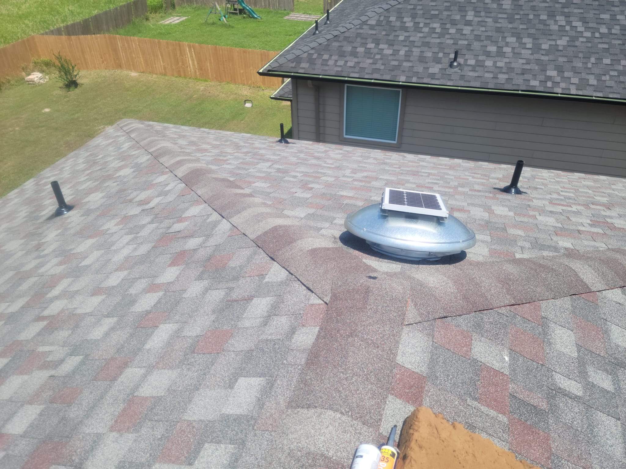 Residential Roofing Replacement and Sheathing Upgrade in Manor by Caliber Restoration LLC