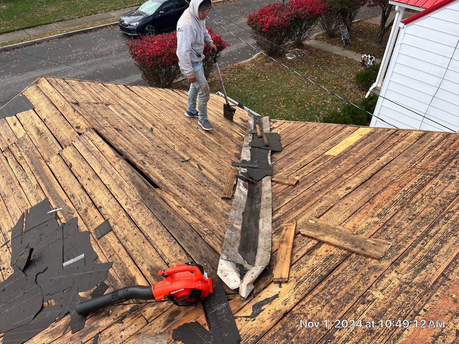 Residential Roofing Installation using Certainteed Landmark Pro Shingles blue by Fahey Roofing + Contracting