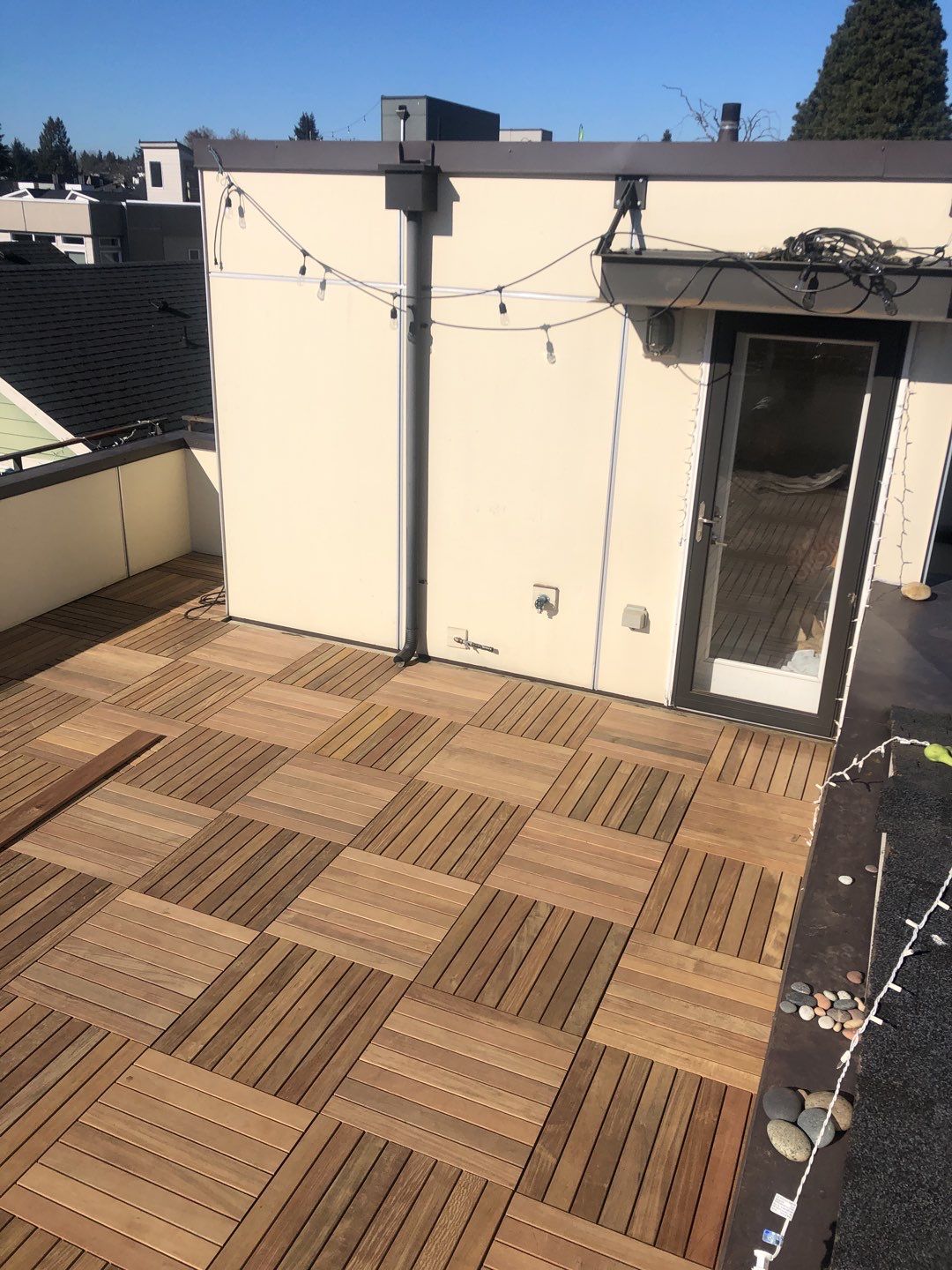 Ballard Rooftop Deck using IPE Tiles by Alki deck builders