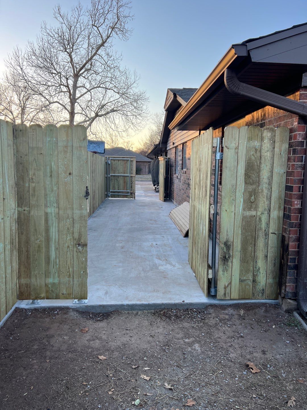 Fence , Concrete Pads , and Tree Removal by Clays Services Inc