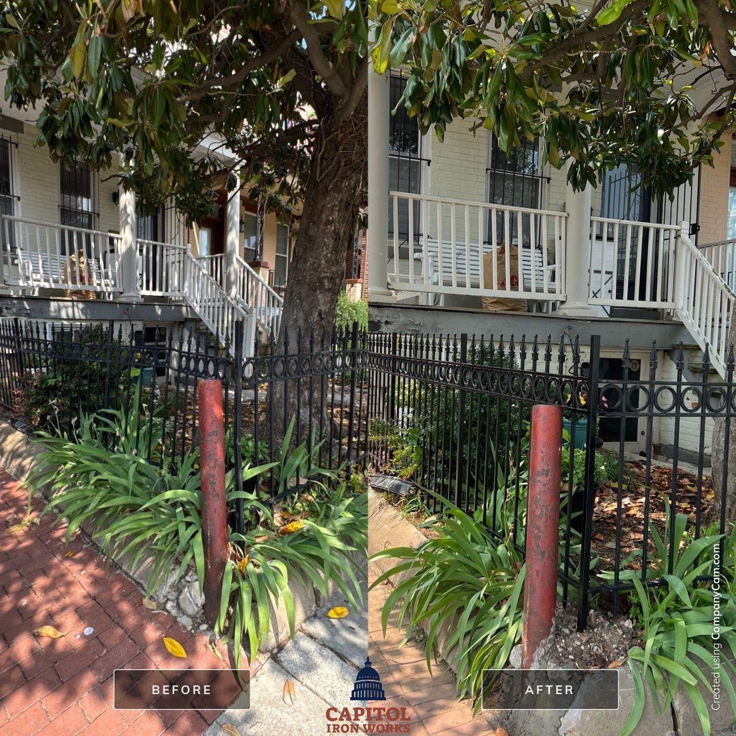 Traditional Wrought Iron Railing Replacement – Residential Exterior – 15th Street SE, Washington DC by Capitol Iron Works