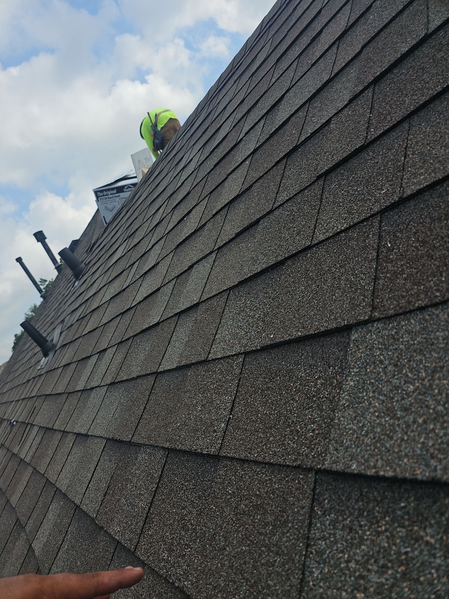 Hail Damage using Owen's Corning Duration (Lifetime) Shingles by Roof Repair Company