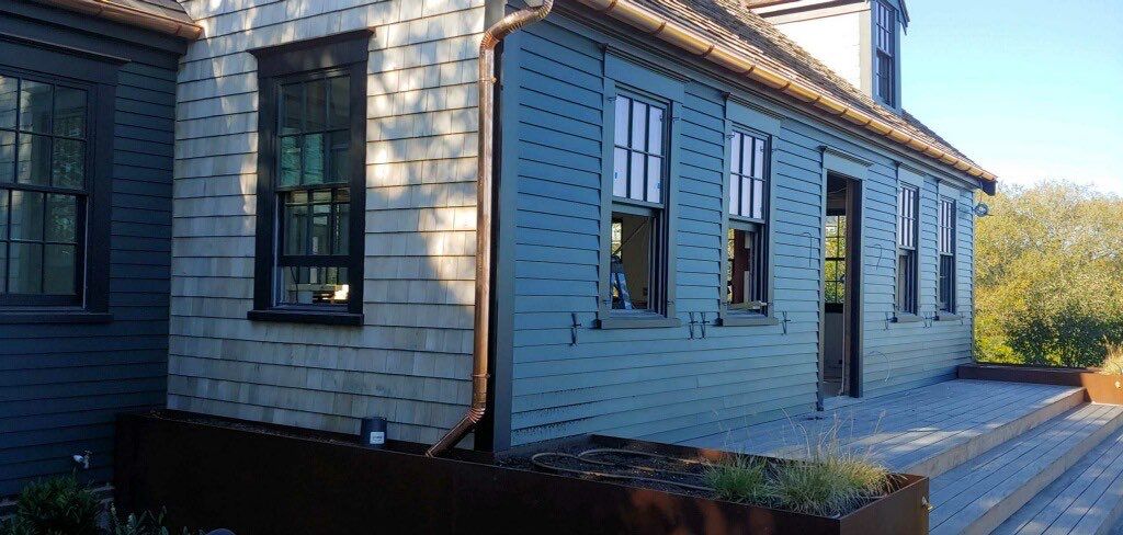 Gutter Installation using 6" Half Round Copper Gutter in Provincetown, MA by Gutter Pro Enterprises