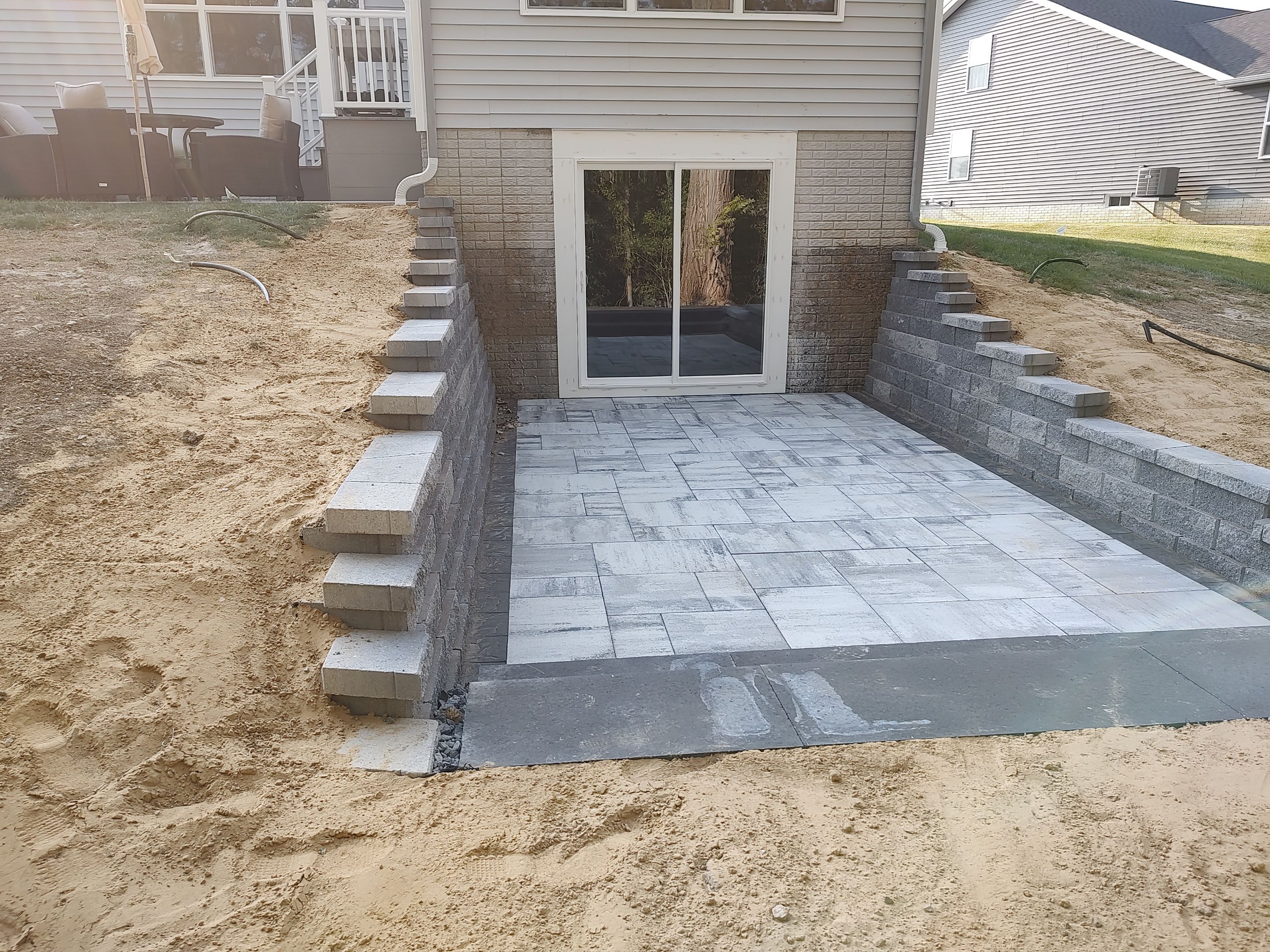 Egress Door Install using Egress Sliding Walk-Out Basement Door by Toledo Basement Repair