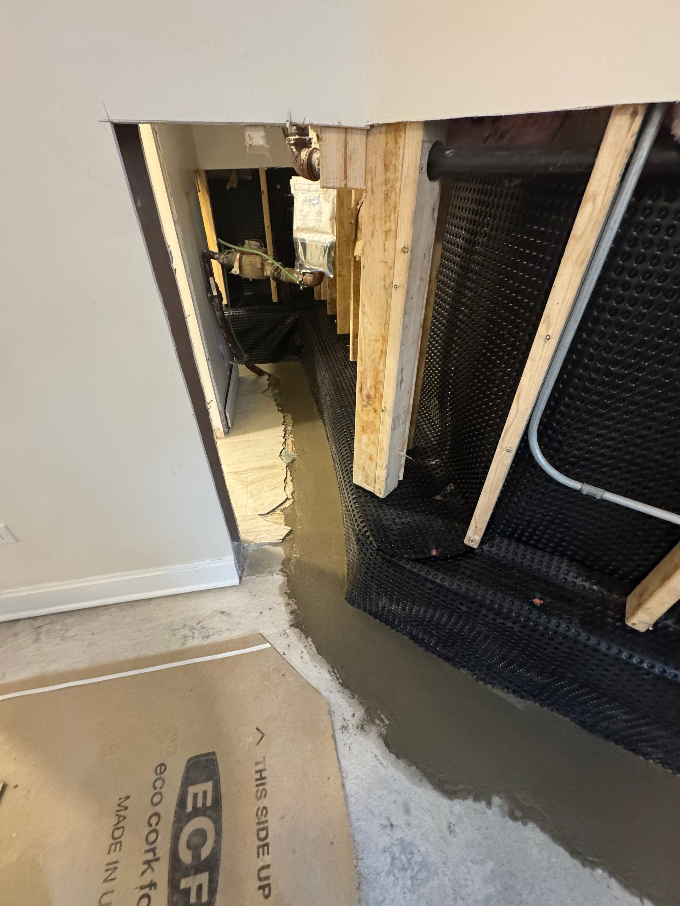 North Side Drain Tile System by Area Wide Waterproofing