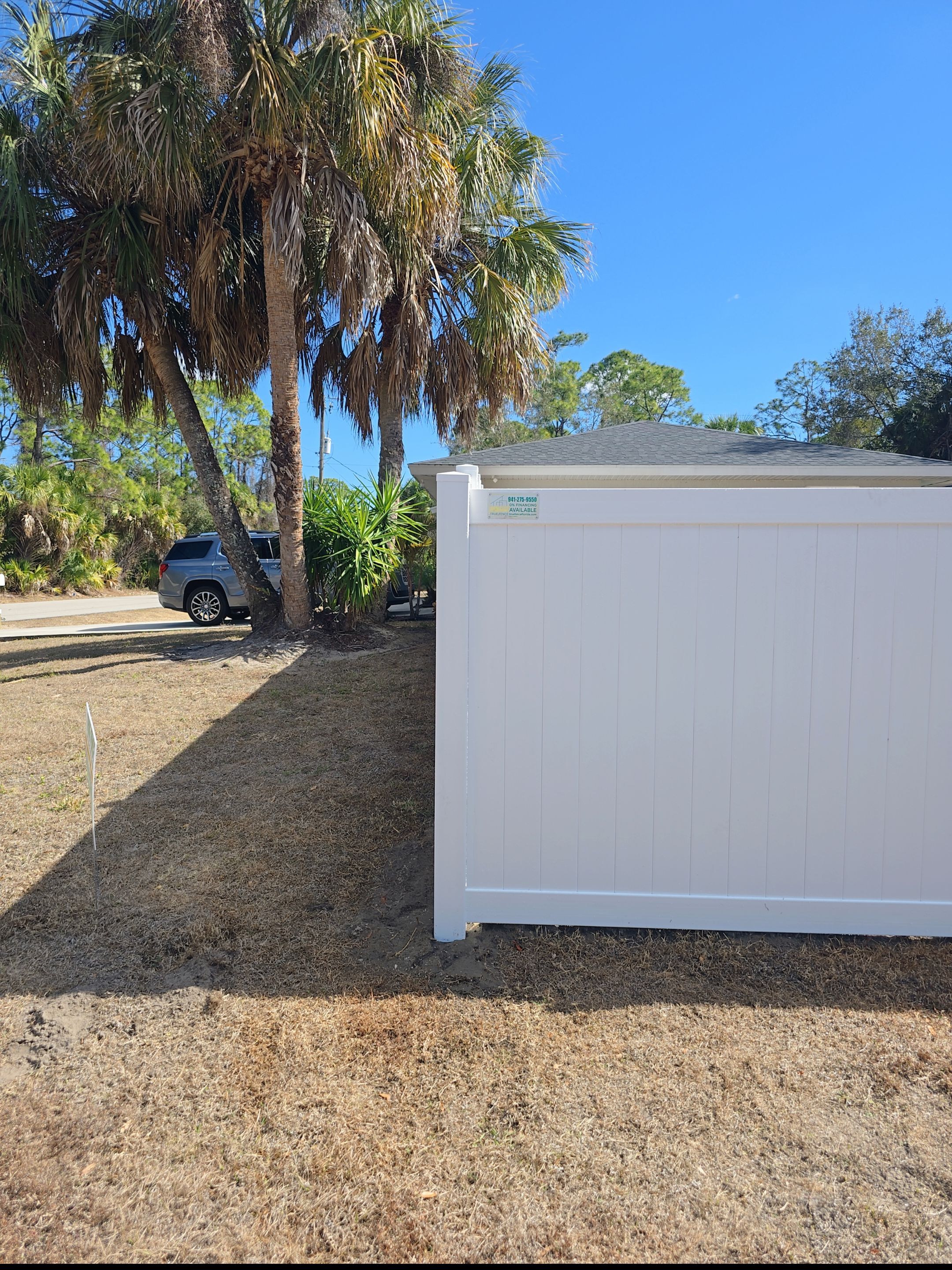Vinyl Fence with Post Inserts in North Port by True Fence LLC