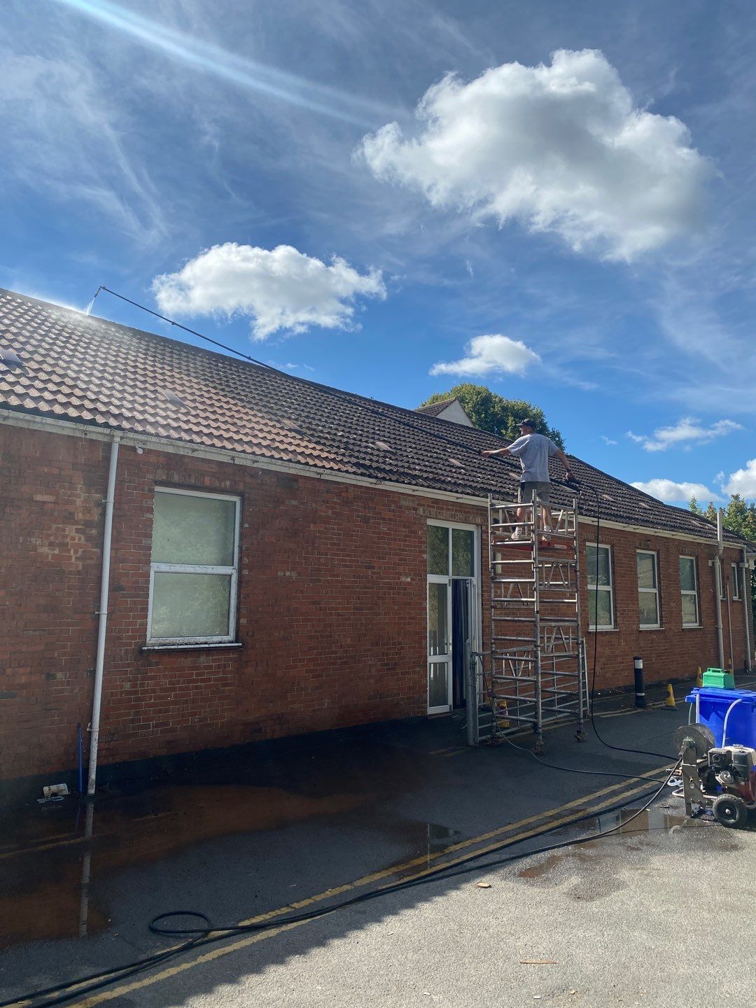 Roof Clean  - Moss Removal - Gutter Clean using Mosmatic FSC and Biocide by Ges Exterior Cleaning ltd