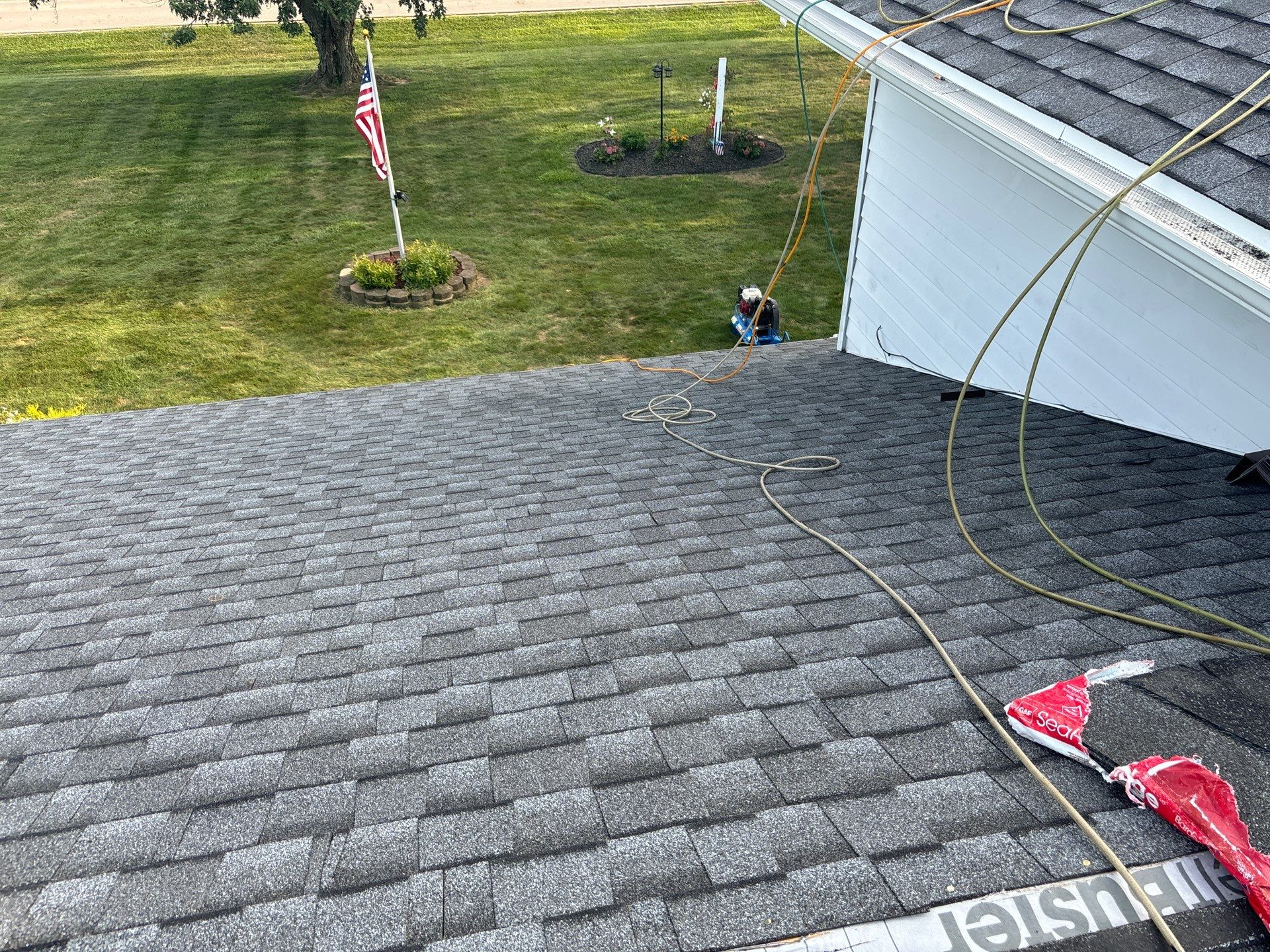 Residential Roofing Installation using Timberline UHDZ Shingles - Pewter Gray by RoofX 