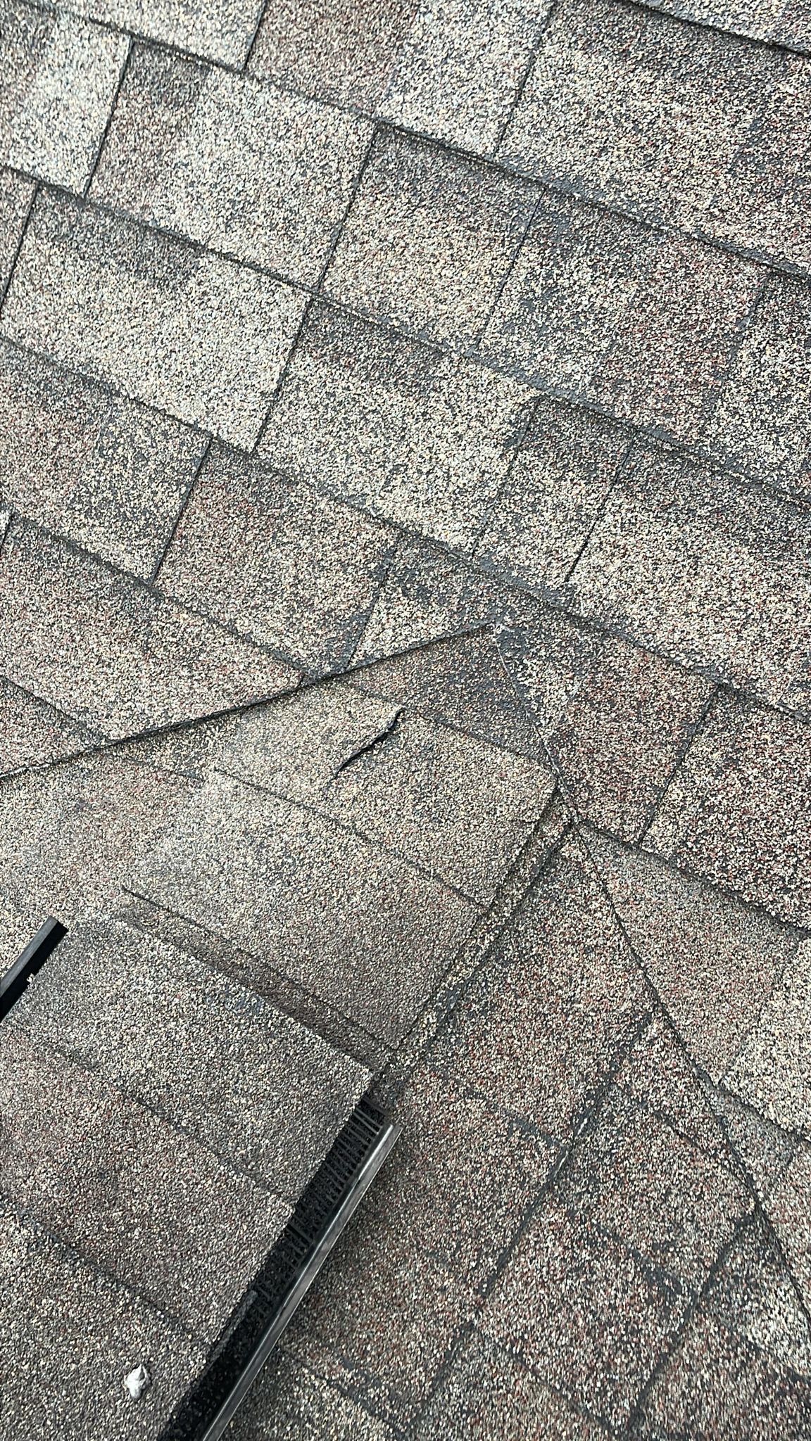Hail Damage using Owen's Corning Duration (Lifetime) Shingles by Roof Repair Company