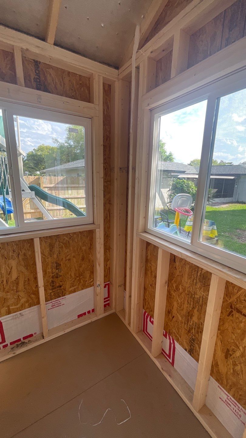 Outdoor Office Shed Interior Remodel in Longwood: From Drywall to Paint by HandyMangum