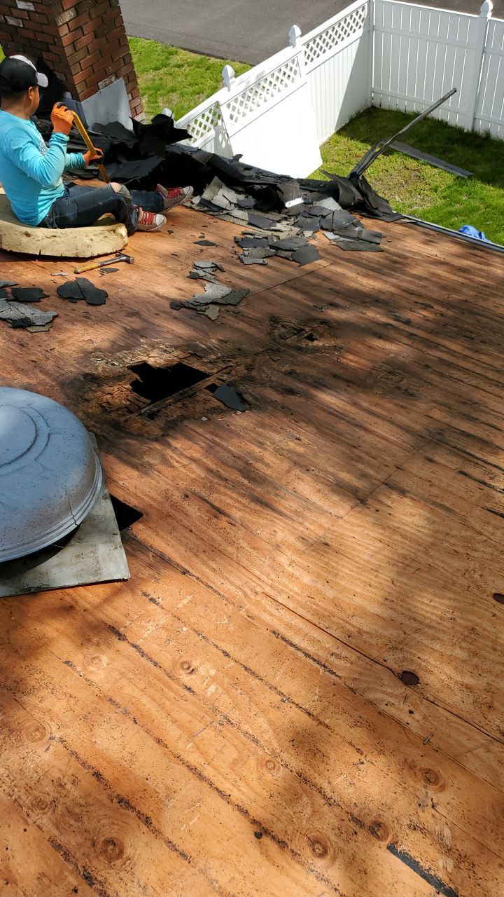 Residential Roofing Installation using Owens Corning Duration Slatestone Gray by A Plus Exterior