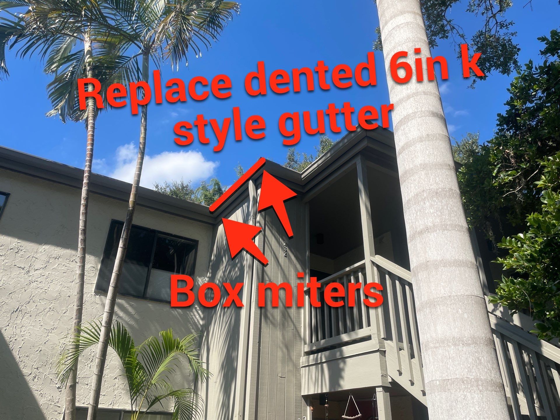 White Gutters Repair and Installation in Sarasota FL by Gutter Professors