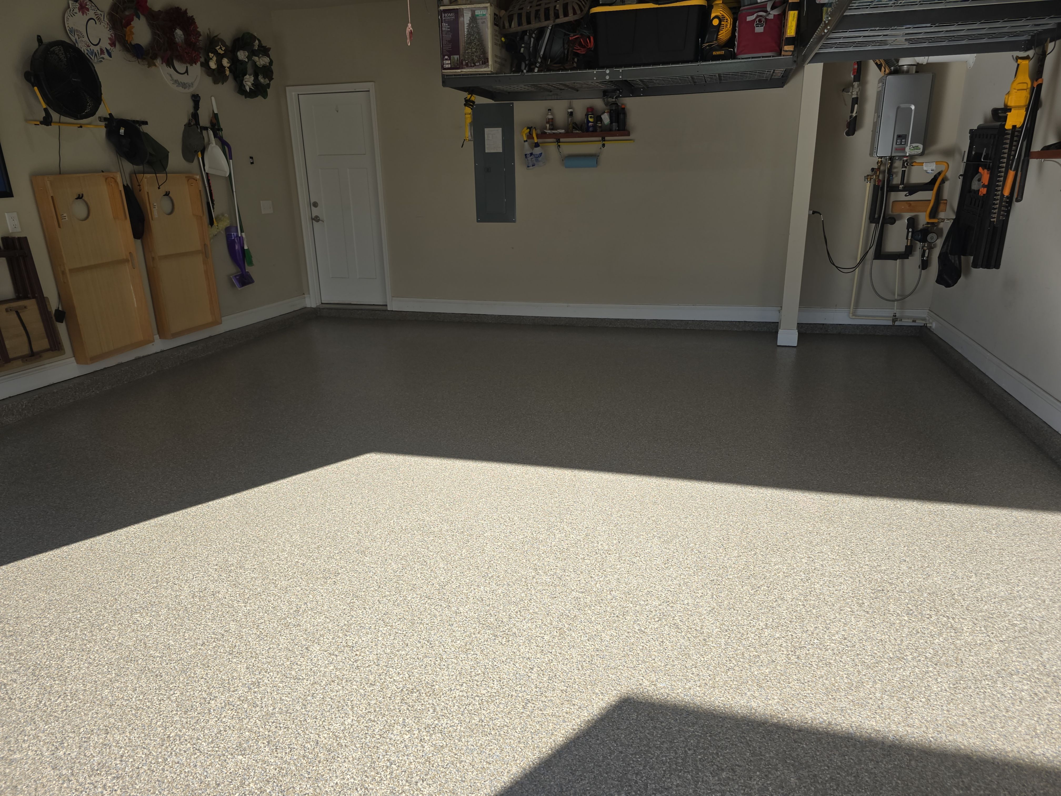 Garage and Driveway using Trail Mix Match by Elite Floor Solutions
