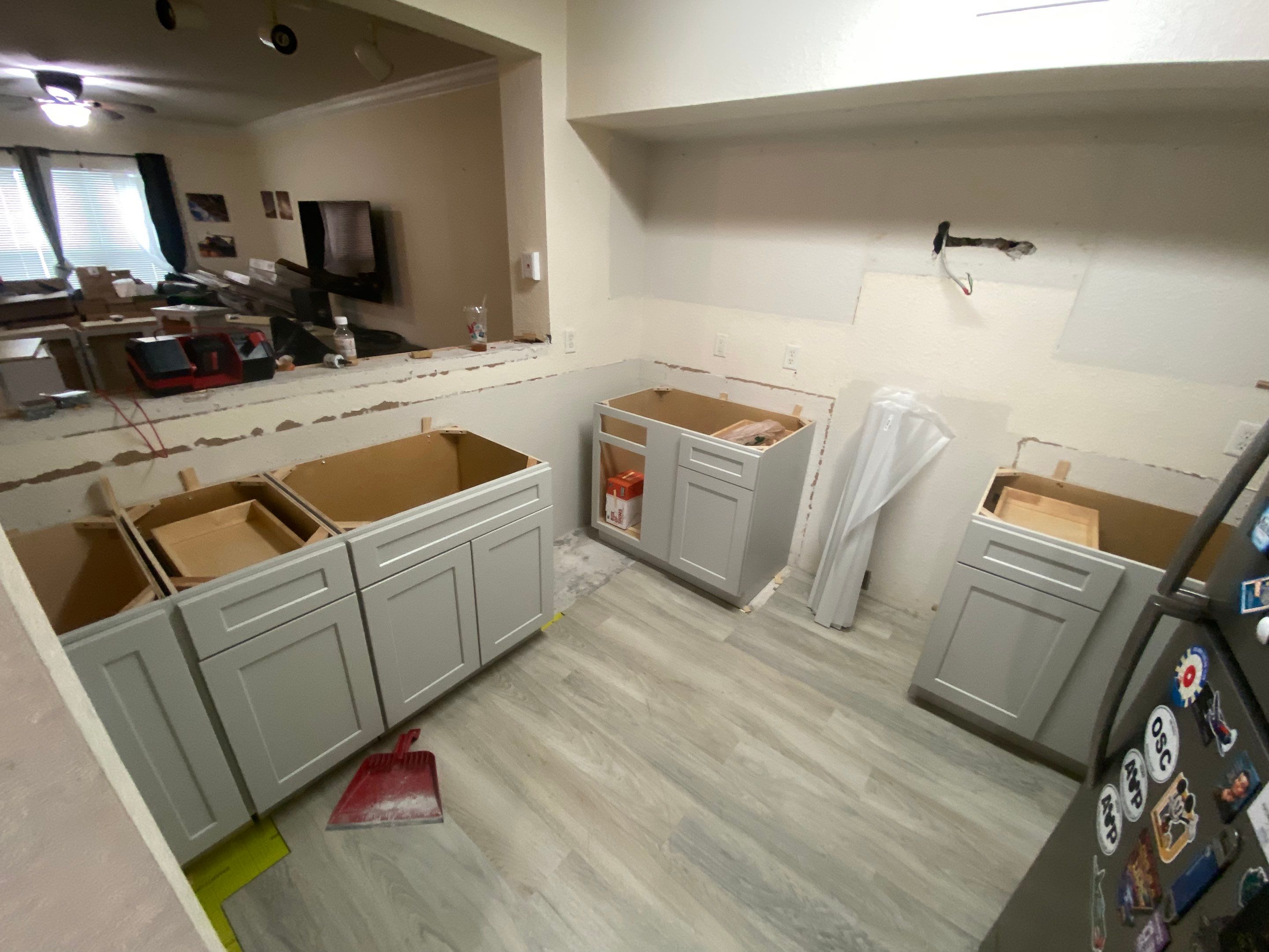 Home Remodel using LVP Flooring and Cabinets by HandyMangum