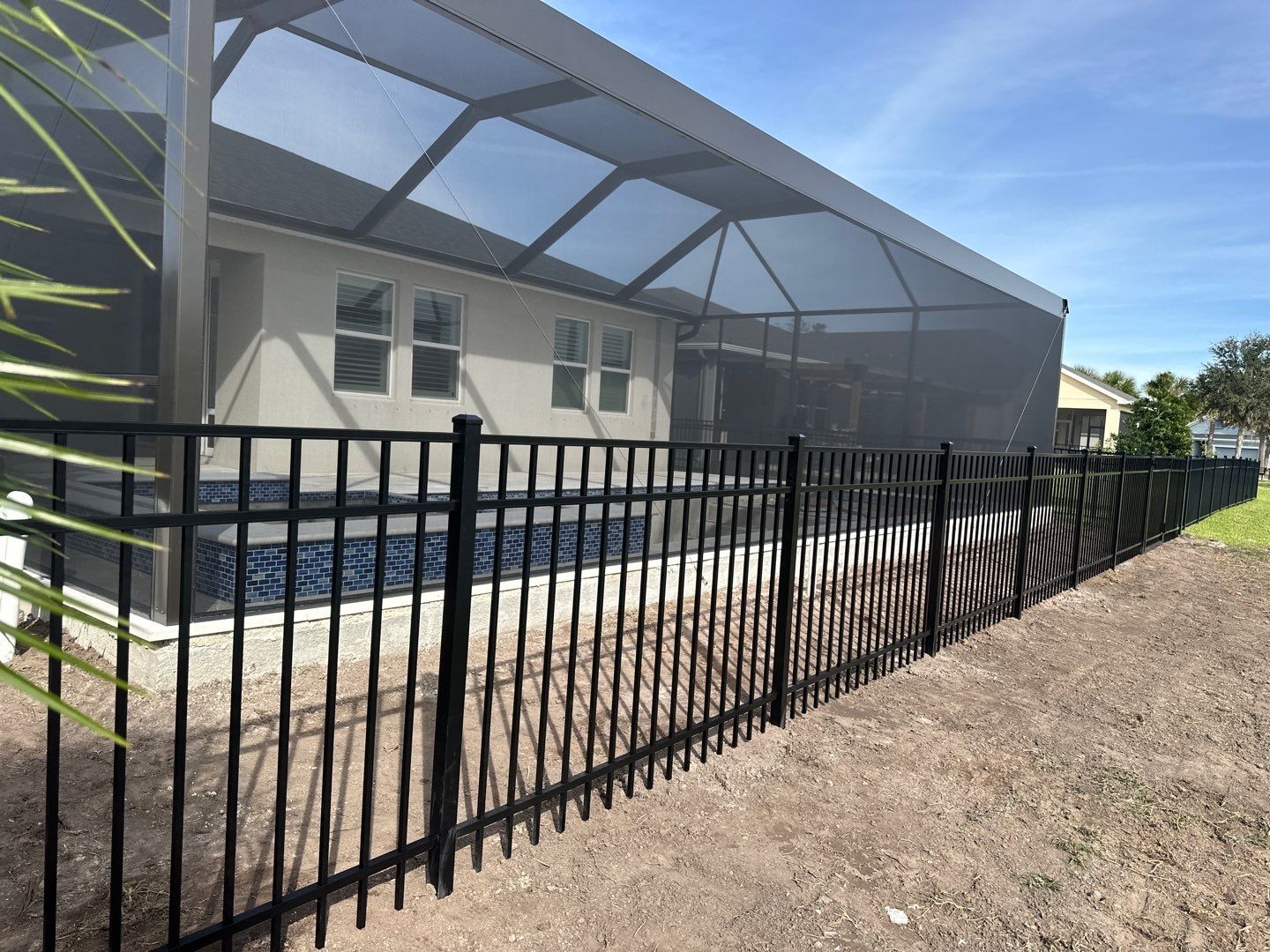 Aluminum Fence Installation using Black 3 Rail Aluminum Fence by Asap fence and gates, LLC