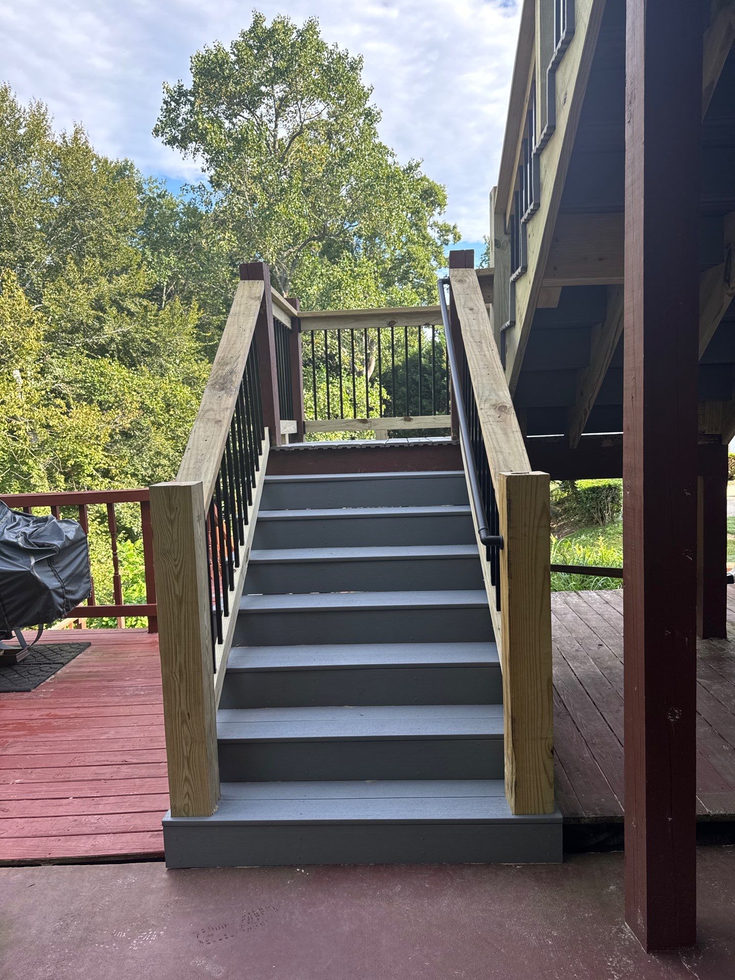 Multi-Level Composite Deck and Staircase Installation in Stonecrest by Swift Home Renovations