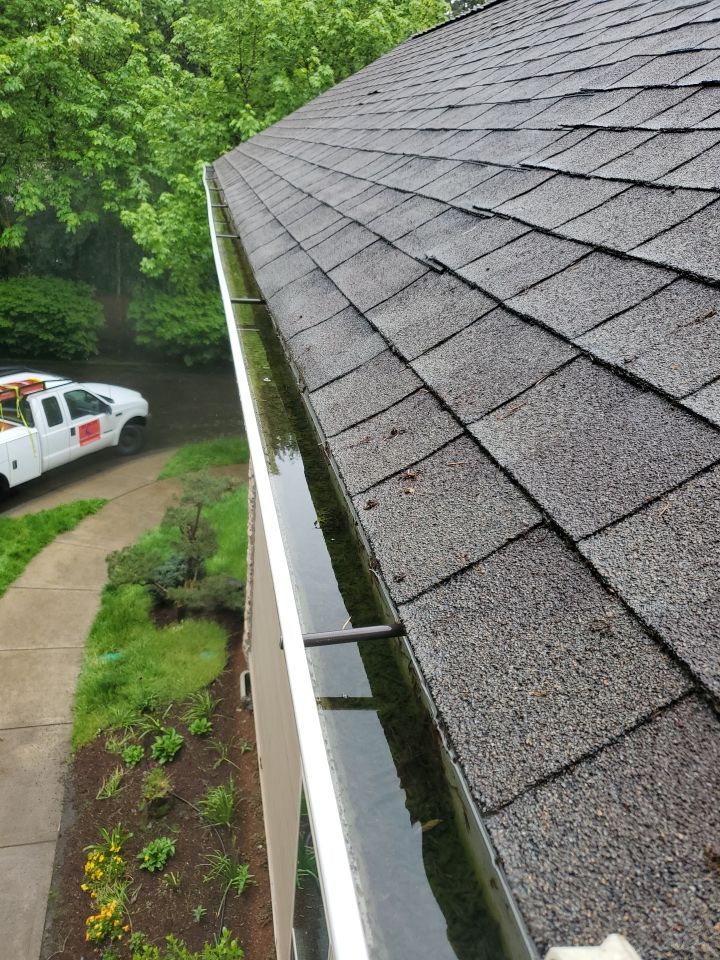 Gutter Clean using Moderate Pressure by Willamette Outdoor Wash LLC