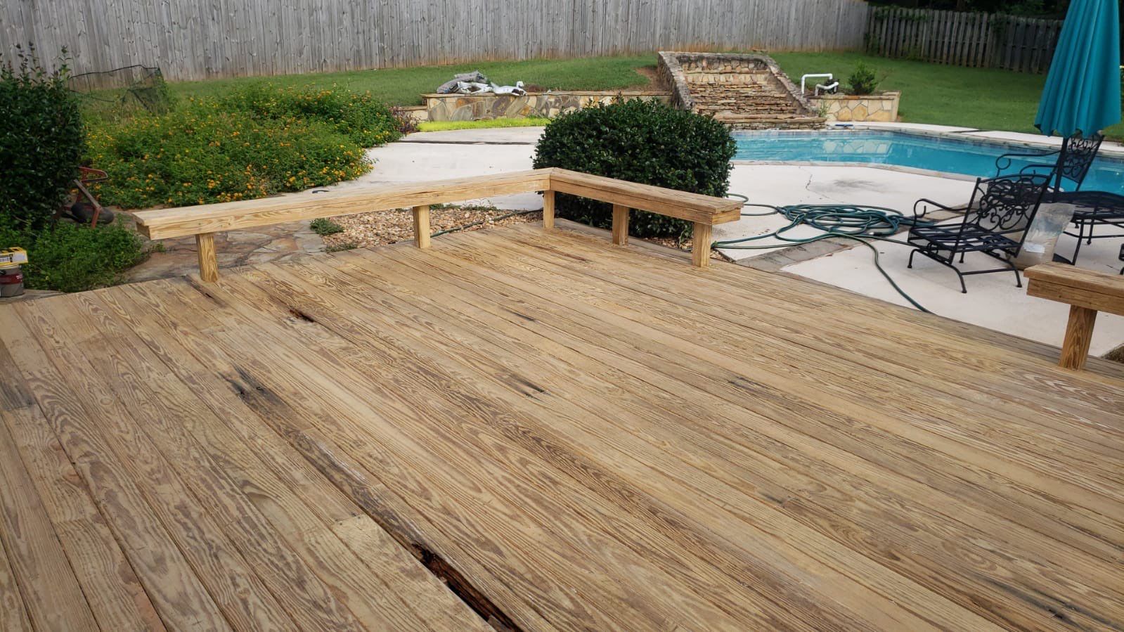 Multi-Level Deck Staining and Refinishing in Roswell Georgia by Swift Home Renovations