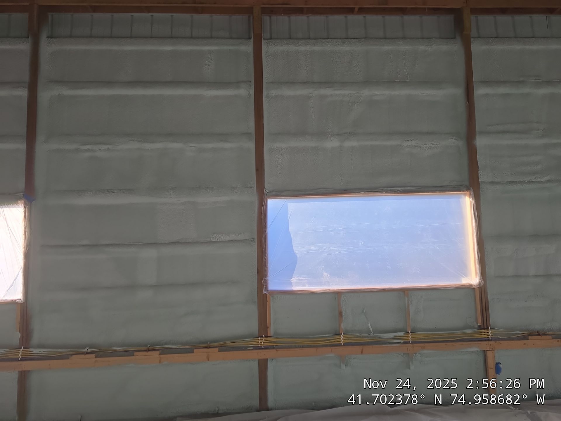 Exterior Walls using Closed-Cell Spray Foam by NYS Foam & Energy
