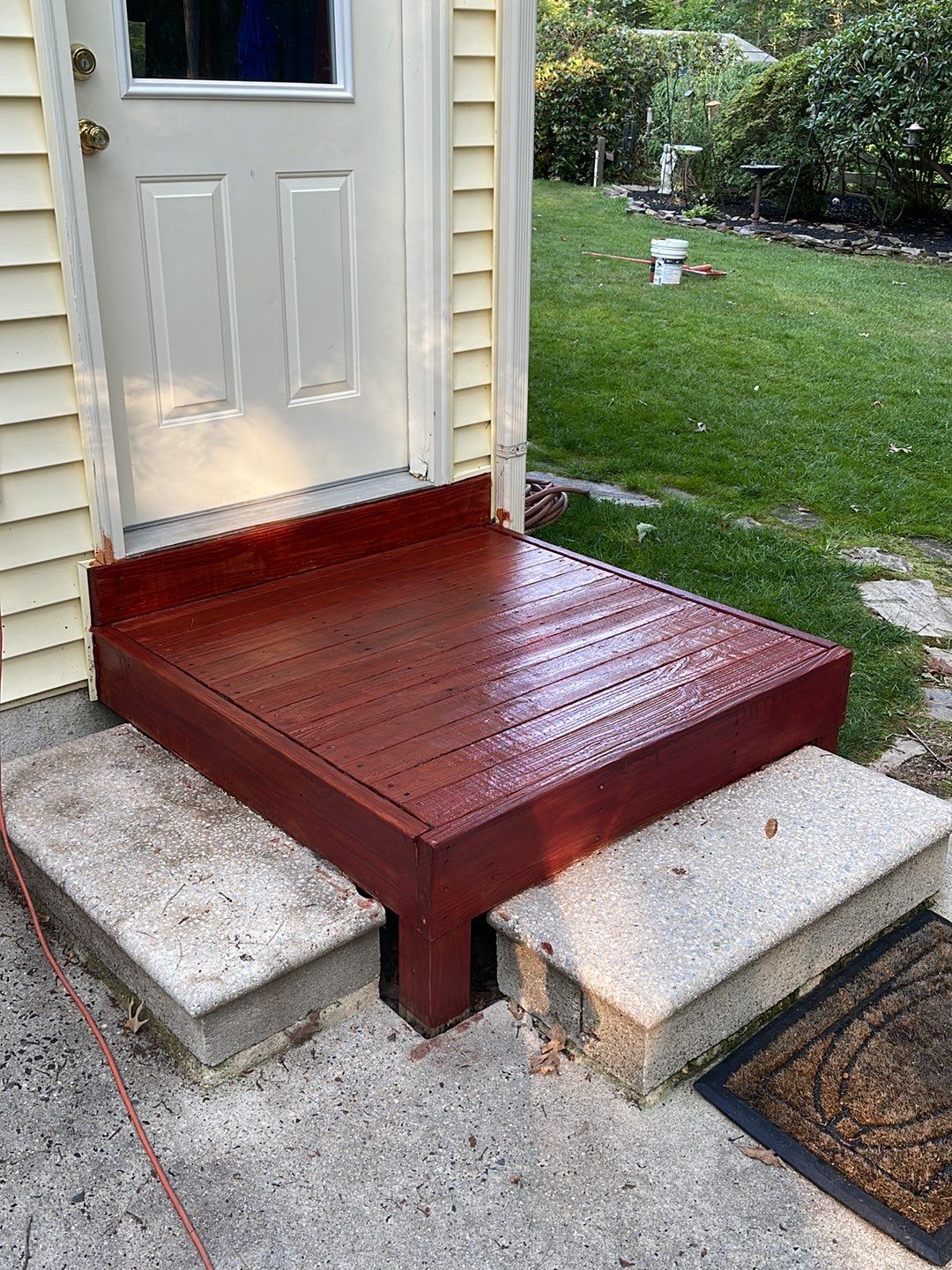 Deck Refinishing Using Powerwasher by A1 NERDY HOMES LLC