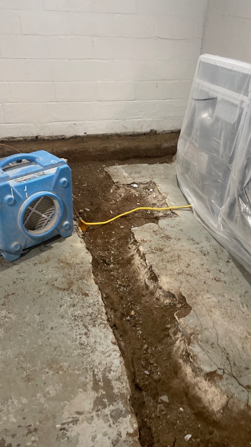 Interior Drain Tile & Yard French Drain in St. Paul, MN by Waterproofing Northeast