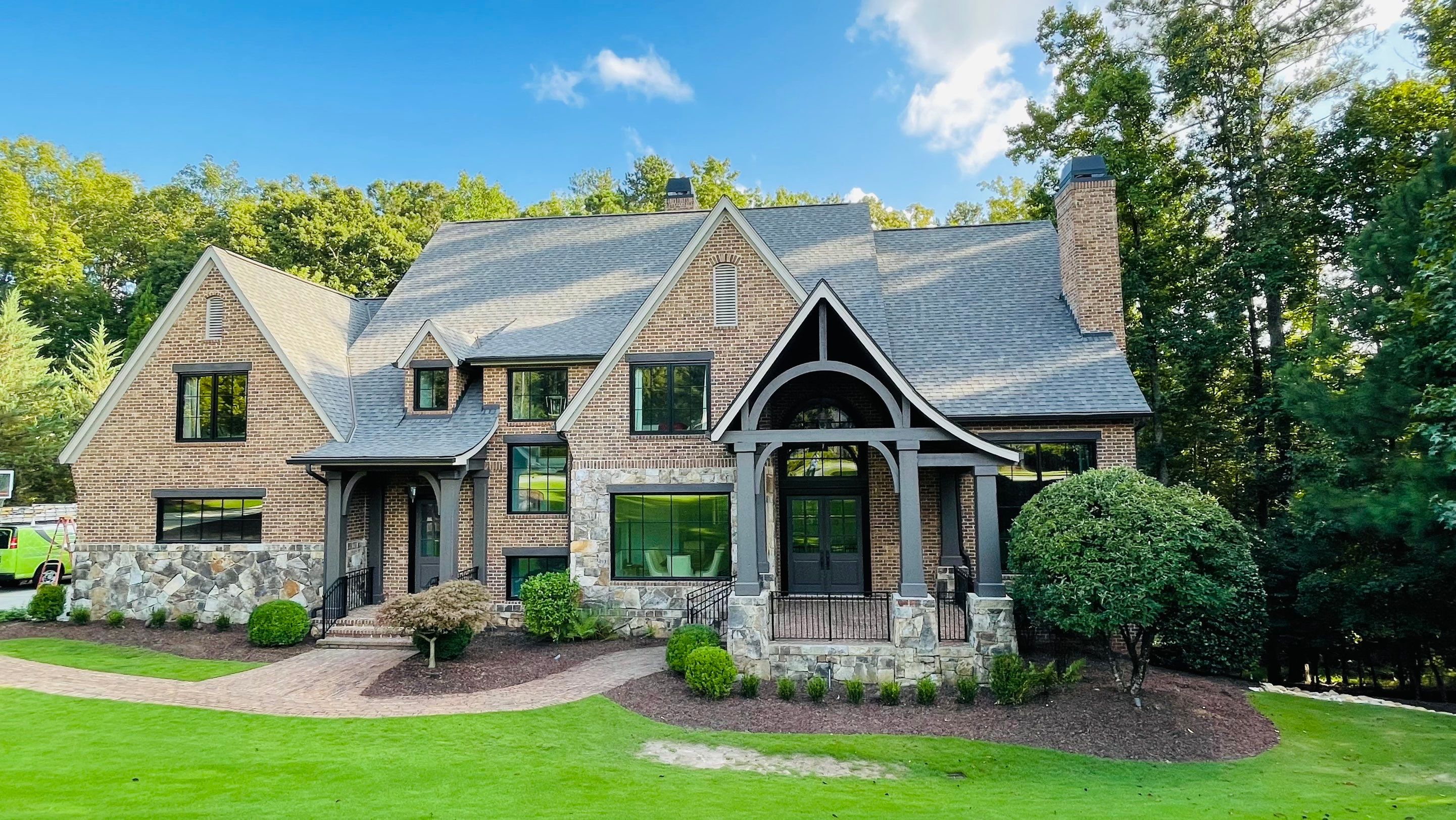 Suwanee Residential Exterior Painting and Dark Trim Update by Swift Home Renovations
