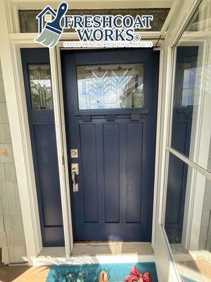 Craftsman Entry Door Restoration and Painting in Ocean City