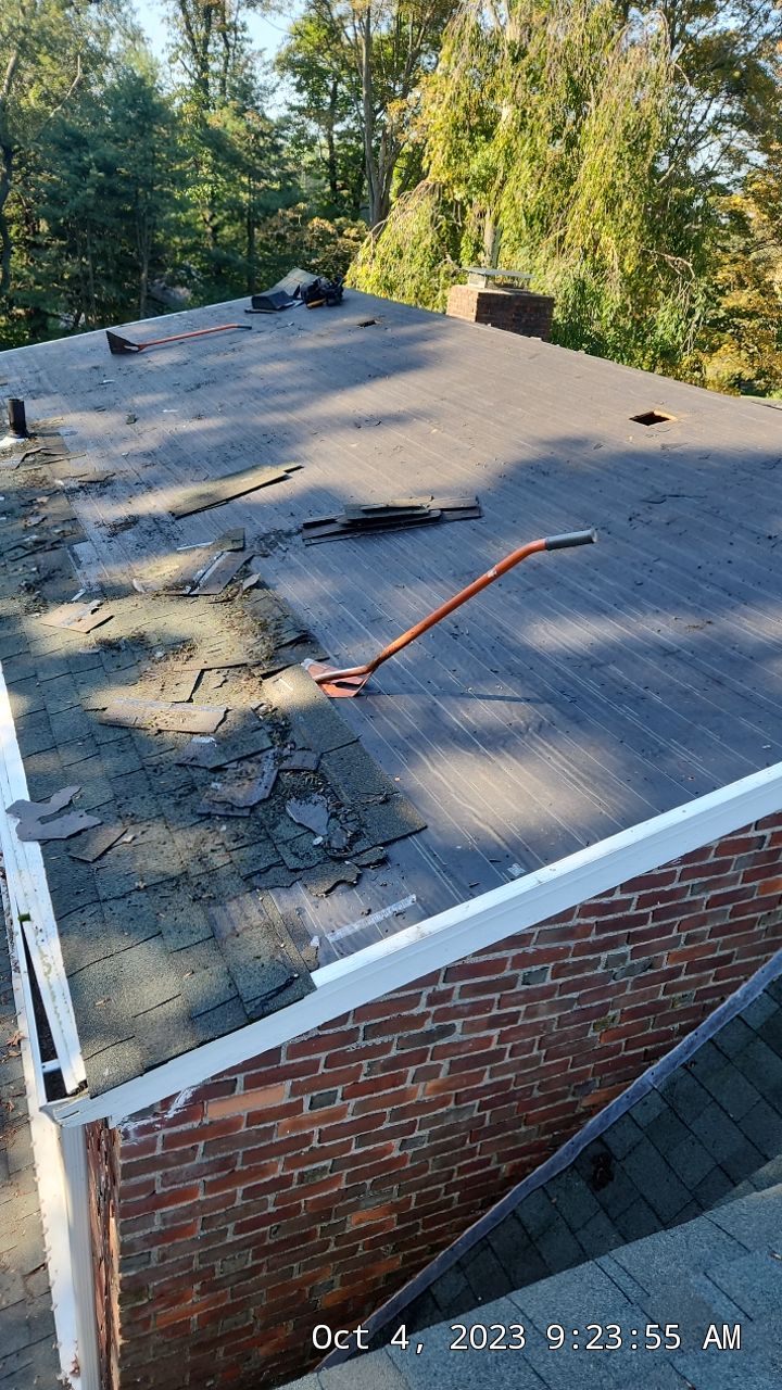 Residential Roofing Installation using Owens Corning TruDefinition Williamsburg gray by A Plus Exterior